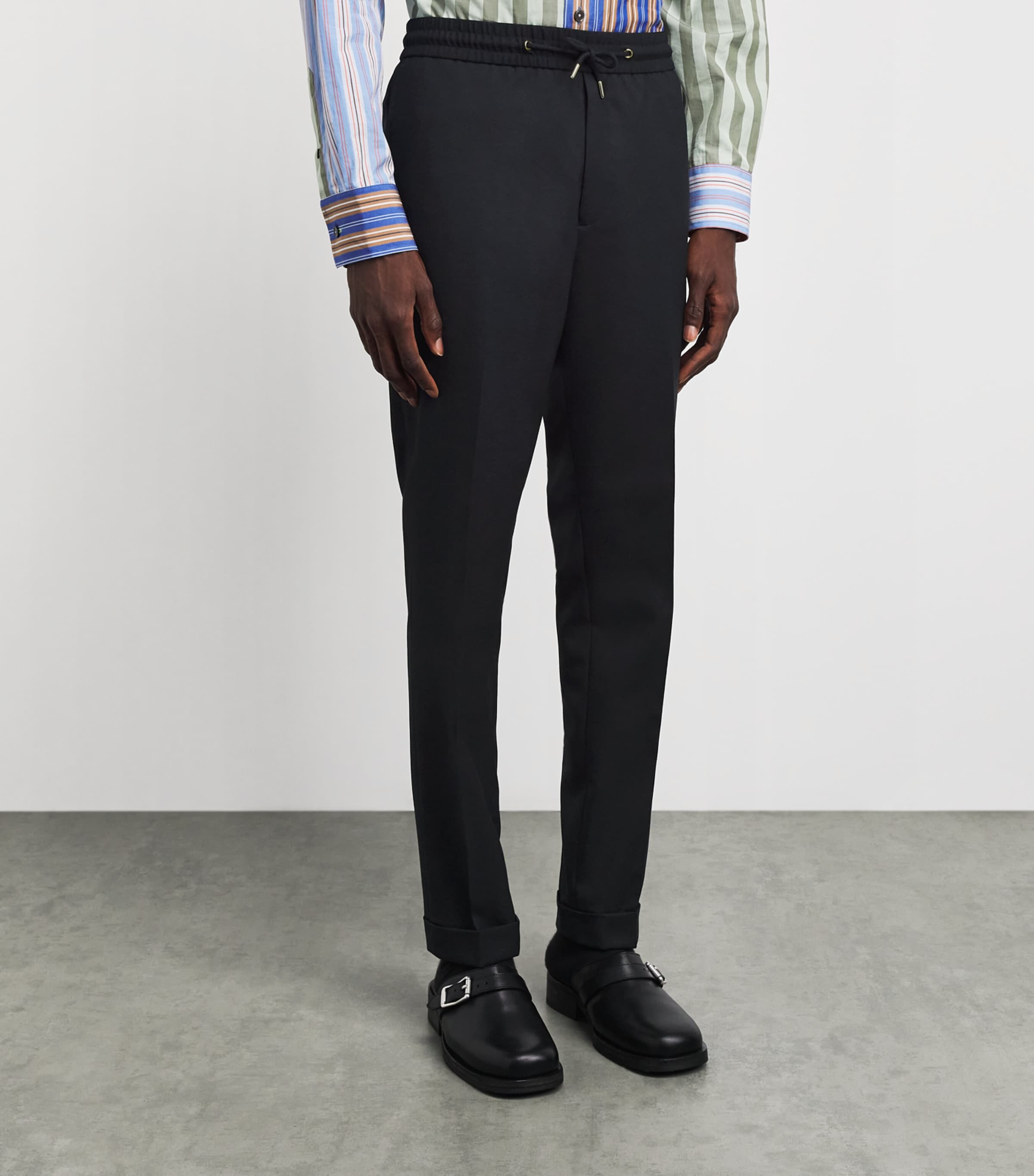 Paul Smith Mens Wool Drawstring Chinos Image 4