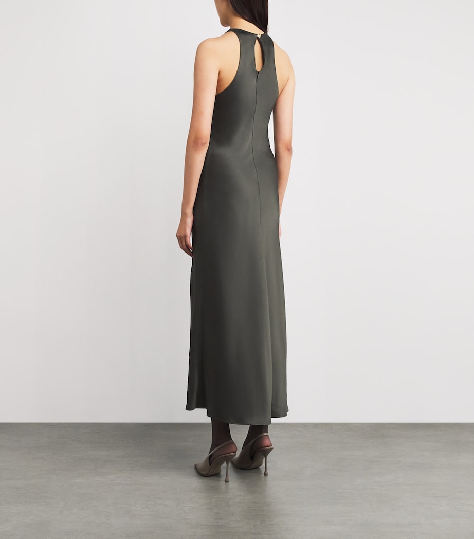 Satin Skyros Maxi Dress V005 DARK FOREST Image 3