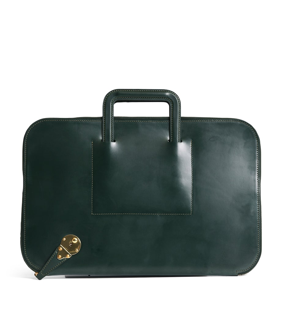 Leather Salisbury Briefcase GREEN Image 1