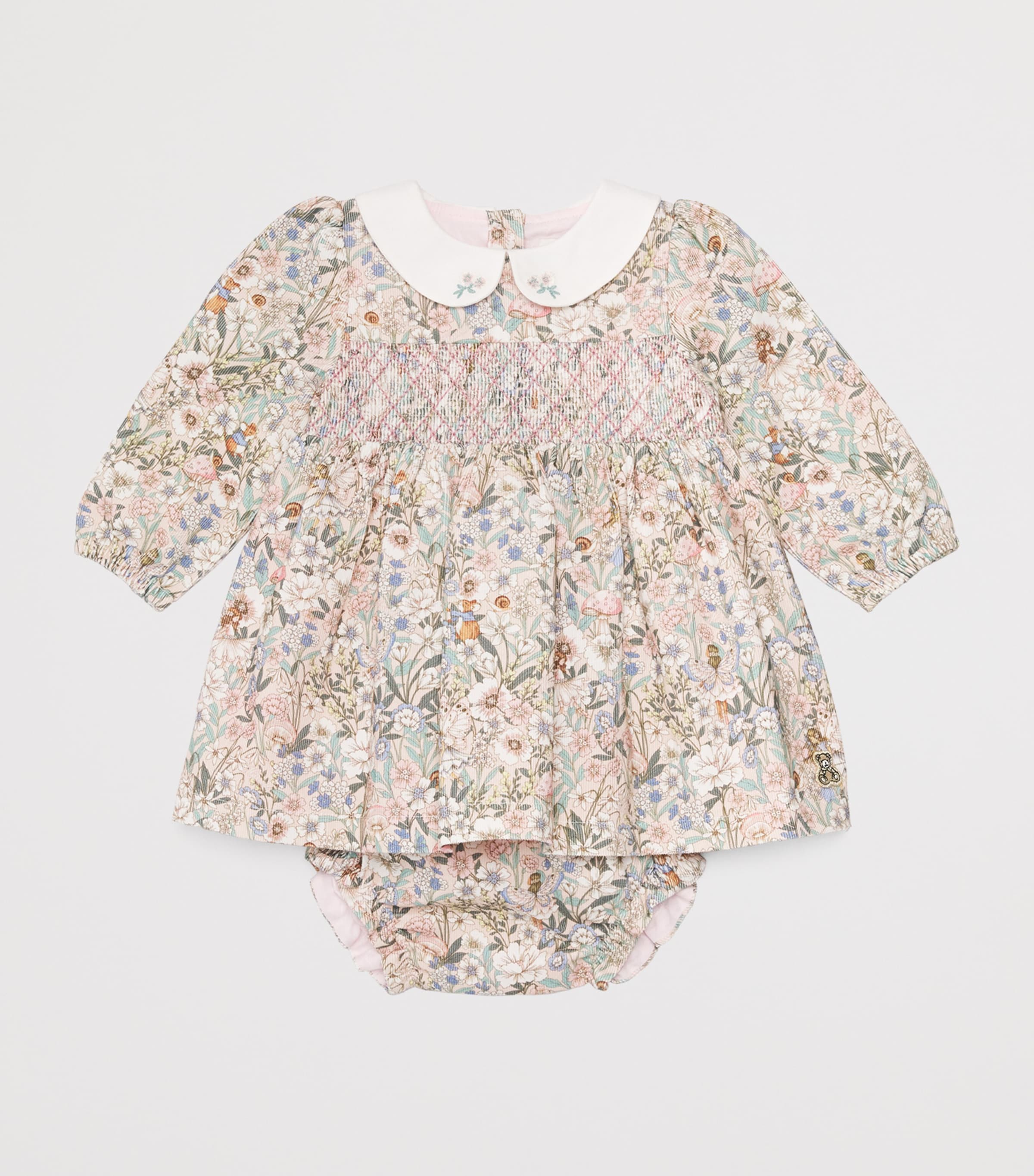 Harrods Floral Print Bloomers (0-18 Months) Pink Image 3