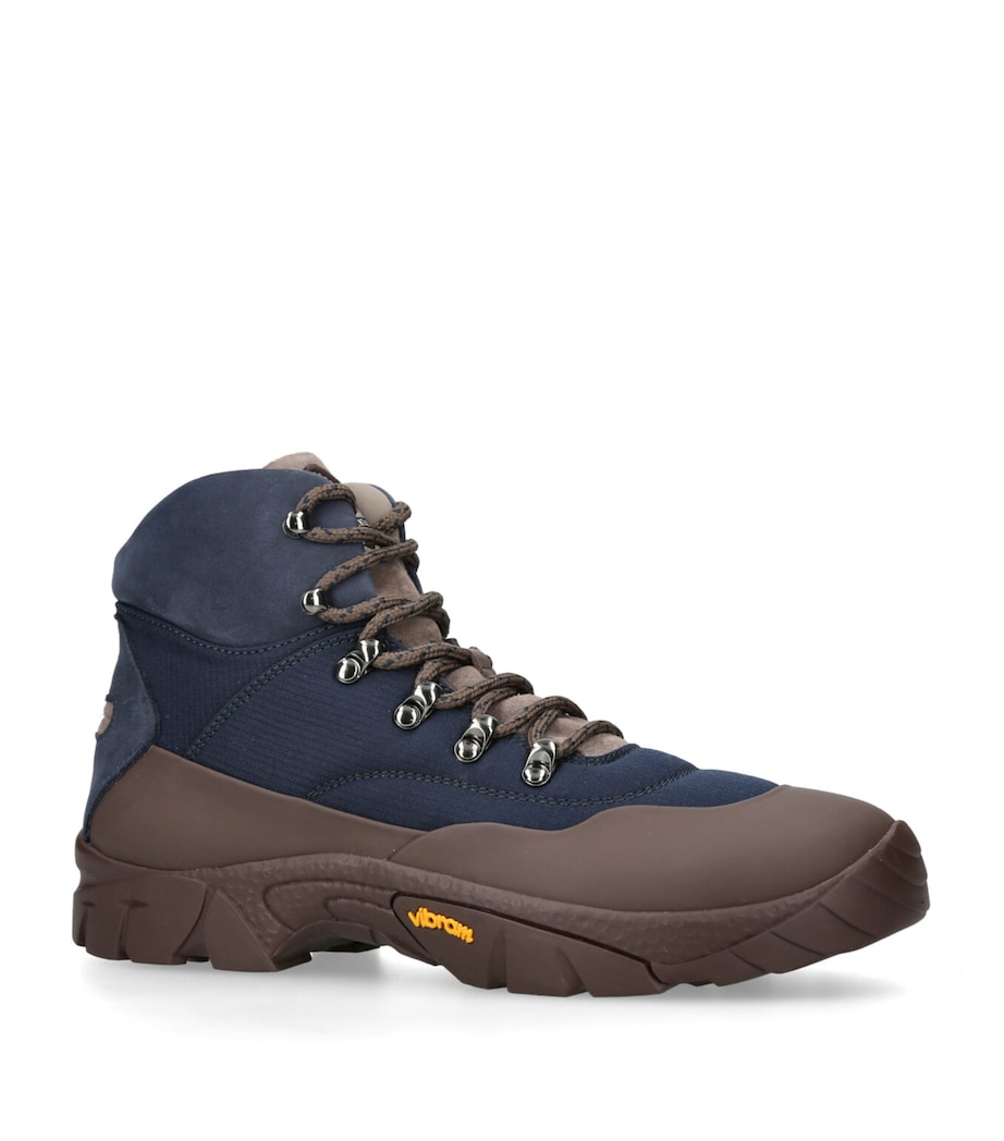 Suede Nylon-Trim Outdoor Boots BROWN/OTH Image 3