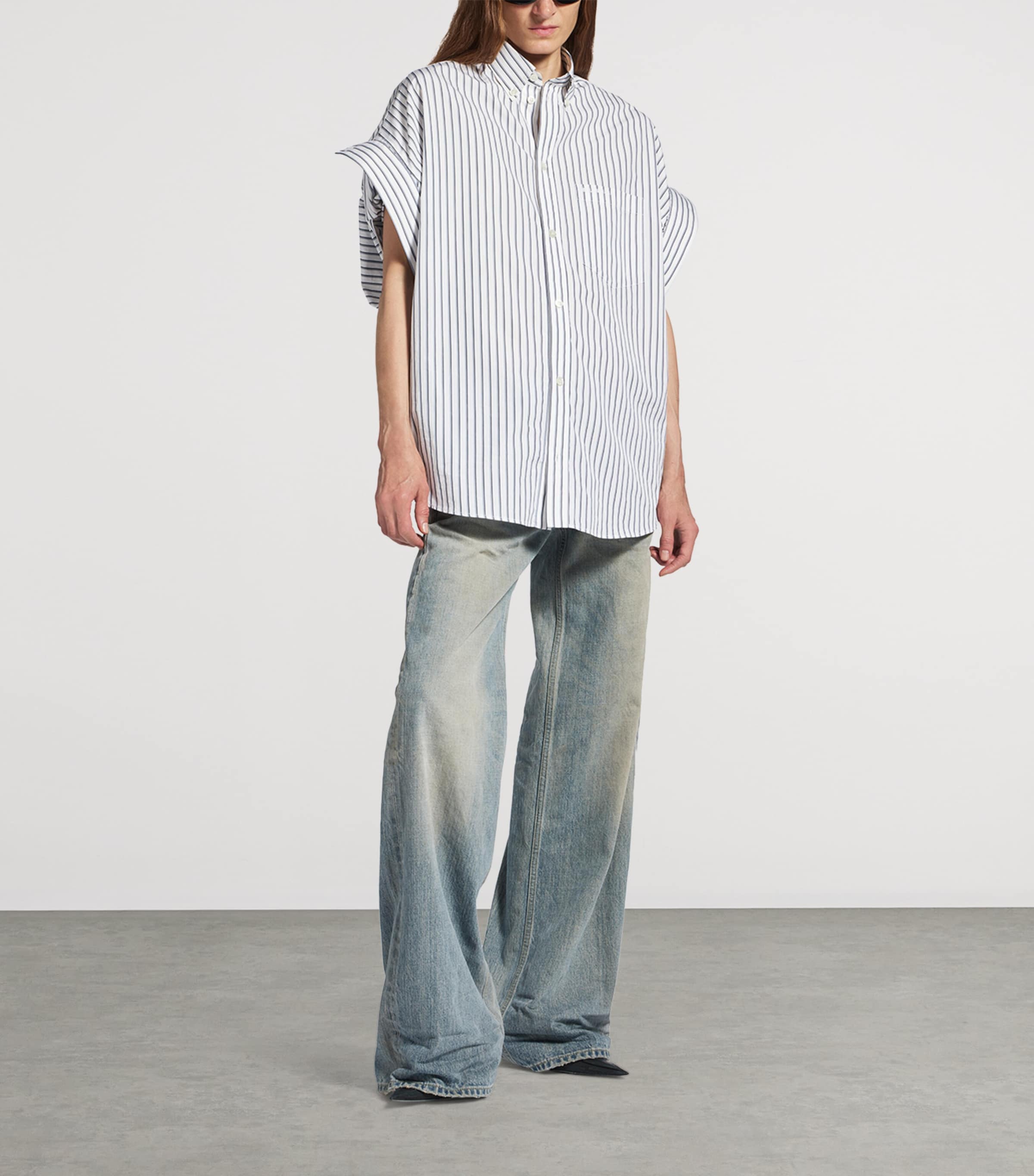 Cotton Tuck-Sleeve Shirt 9086 Image 2