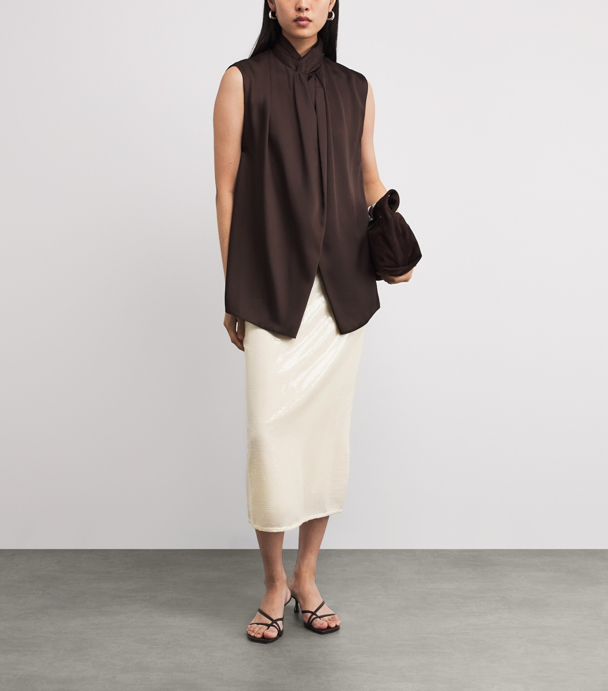 Sequin Marisol Midi Skirt 111 PEARL Image 2