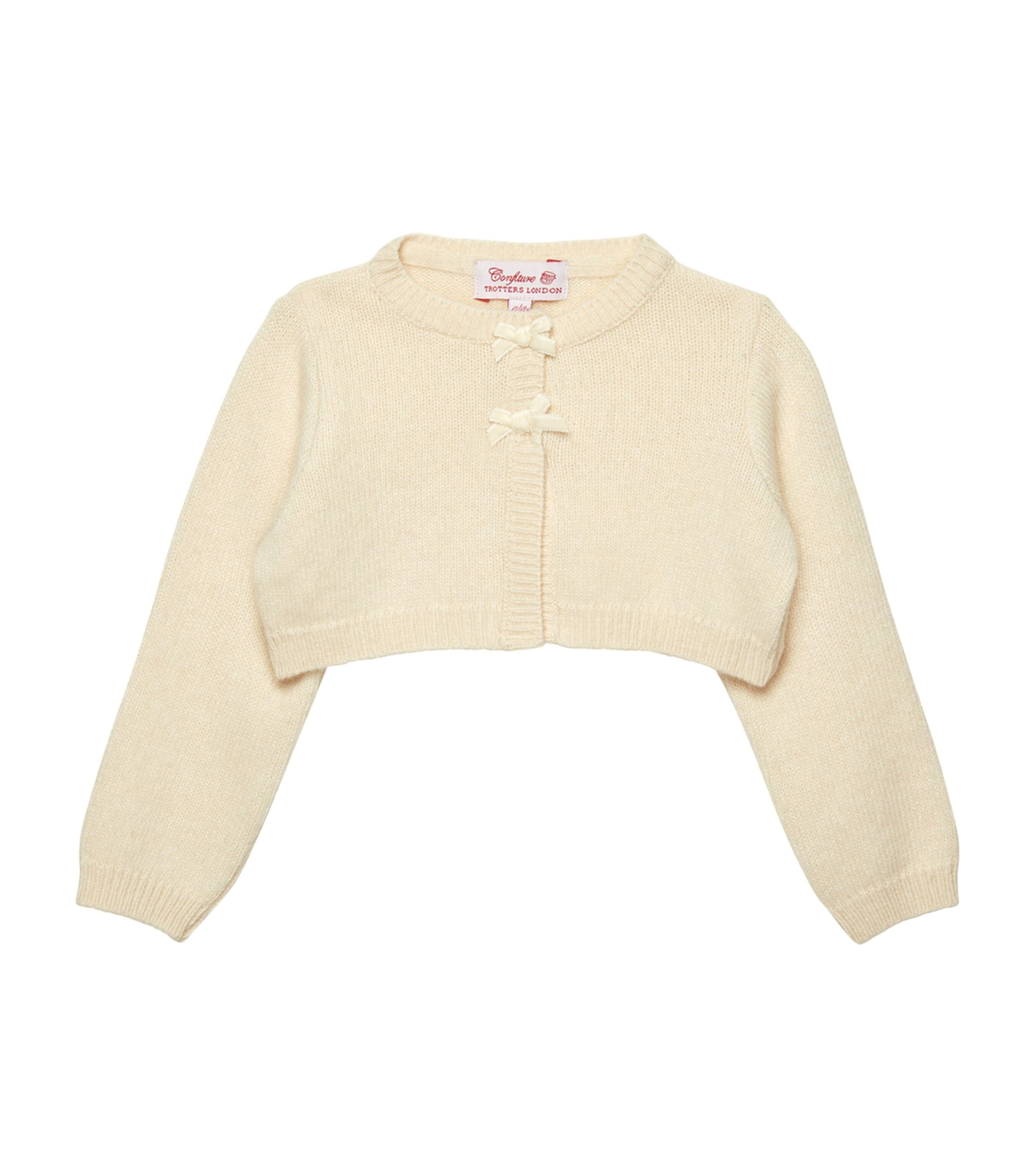 Trotters Martha Cropped Cardigan (1-24 Months) Winter White Image 1