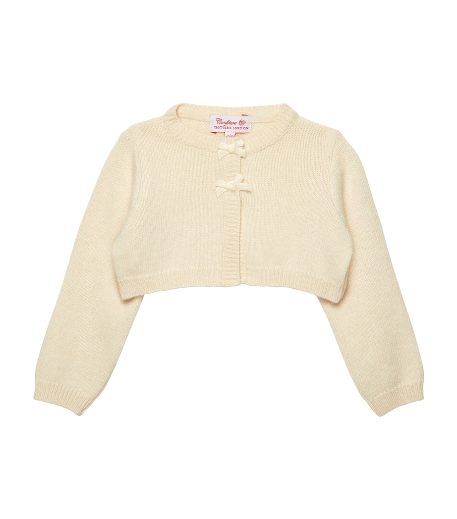 Trotters Martha Cropped Cardigan (1-24 Months) Winter White Image 1