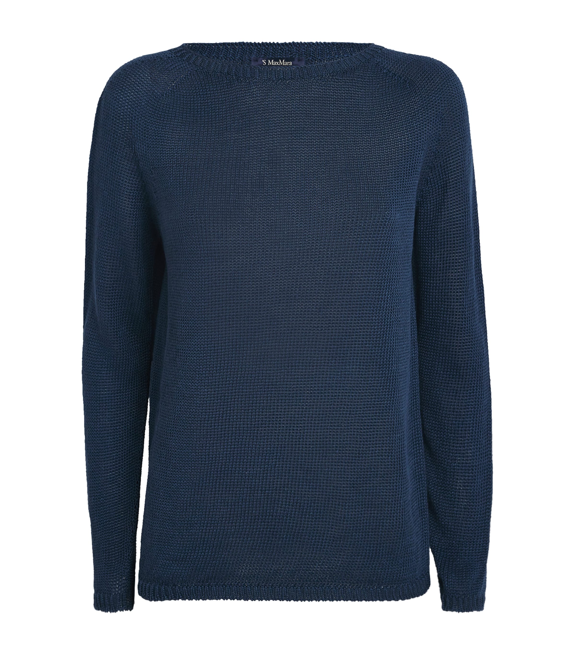 Max Mara Linen Sweater In Blue