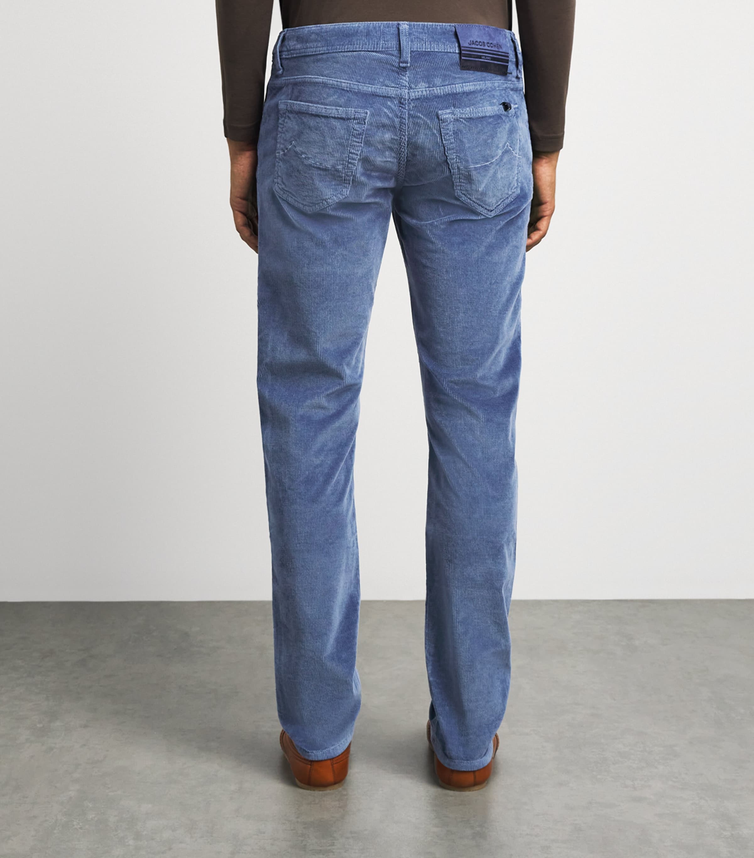 Jacob Cohën Mens Corduroy Bard Slim-Fit Chinos Blue Image 5