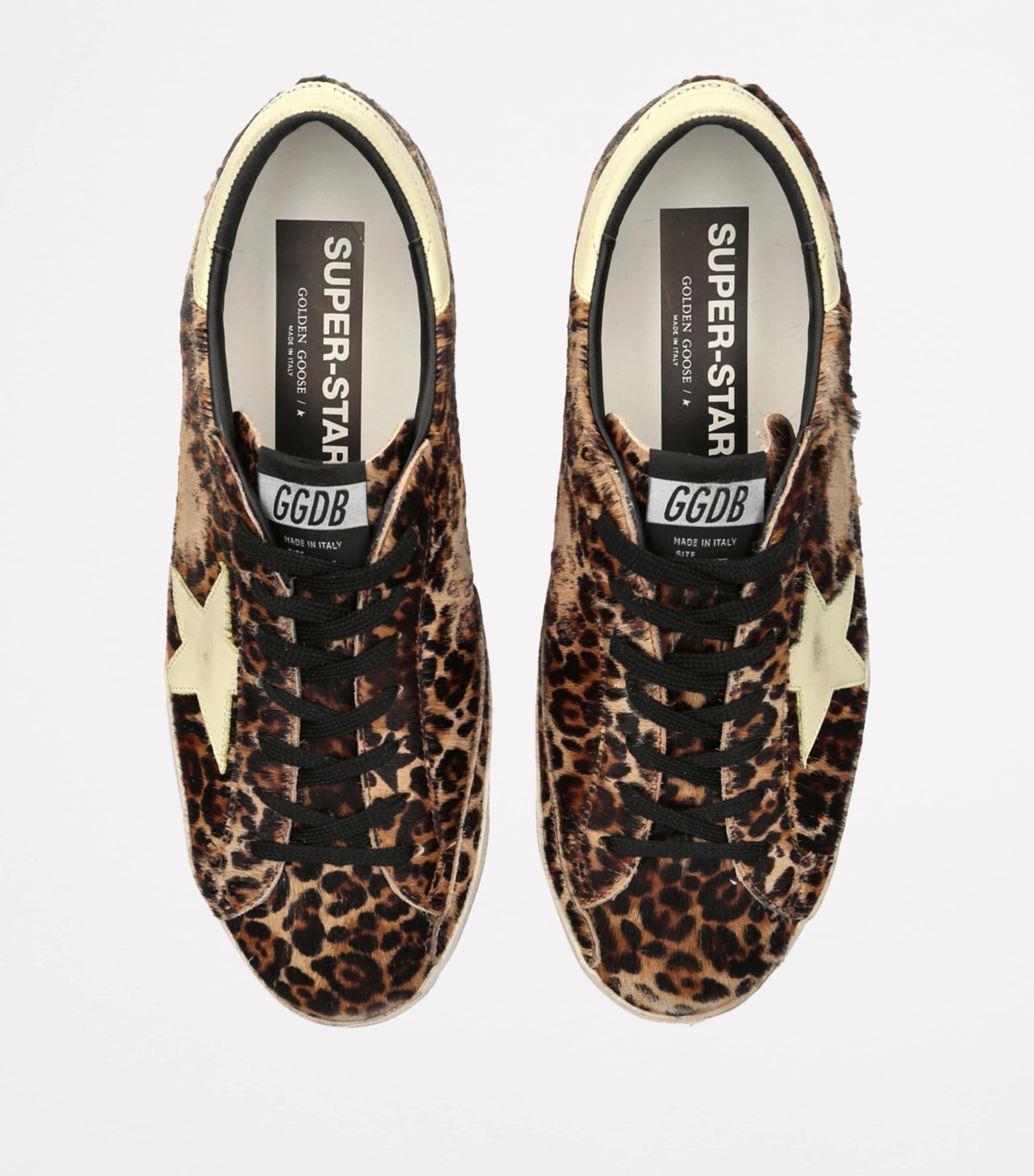 Golden Goose Pony Hair Leopard Super-Star Sneakers | Harrods US
