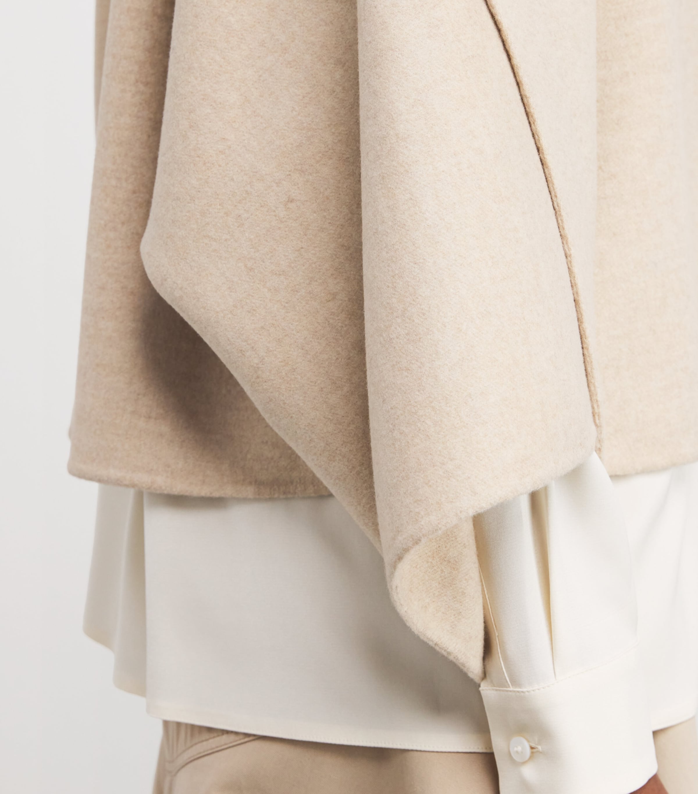 Wool-Cashmere Capelet SAND Image 6