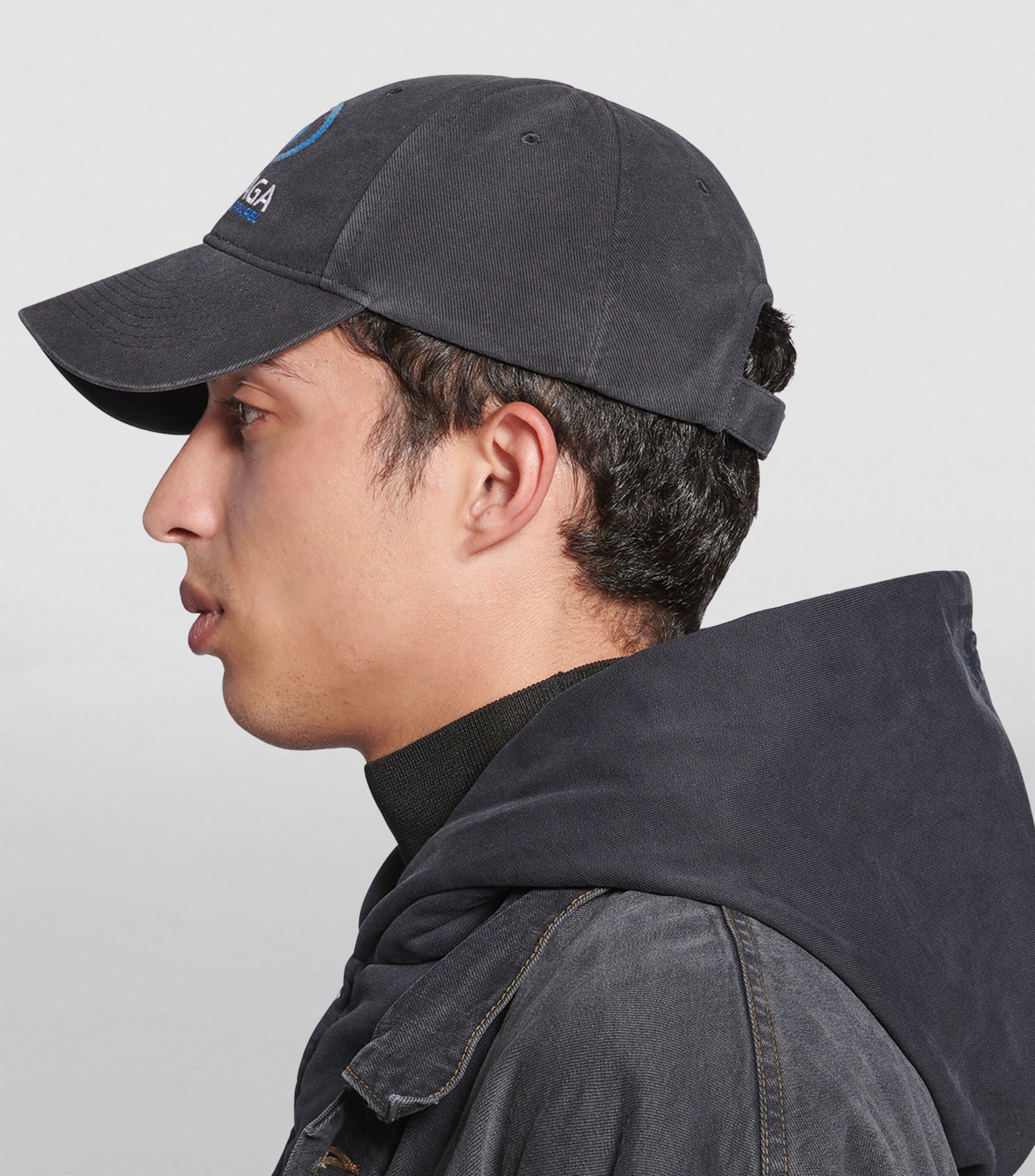 Balenciaga Black Logo Surfer Cap | Harrods US