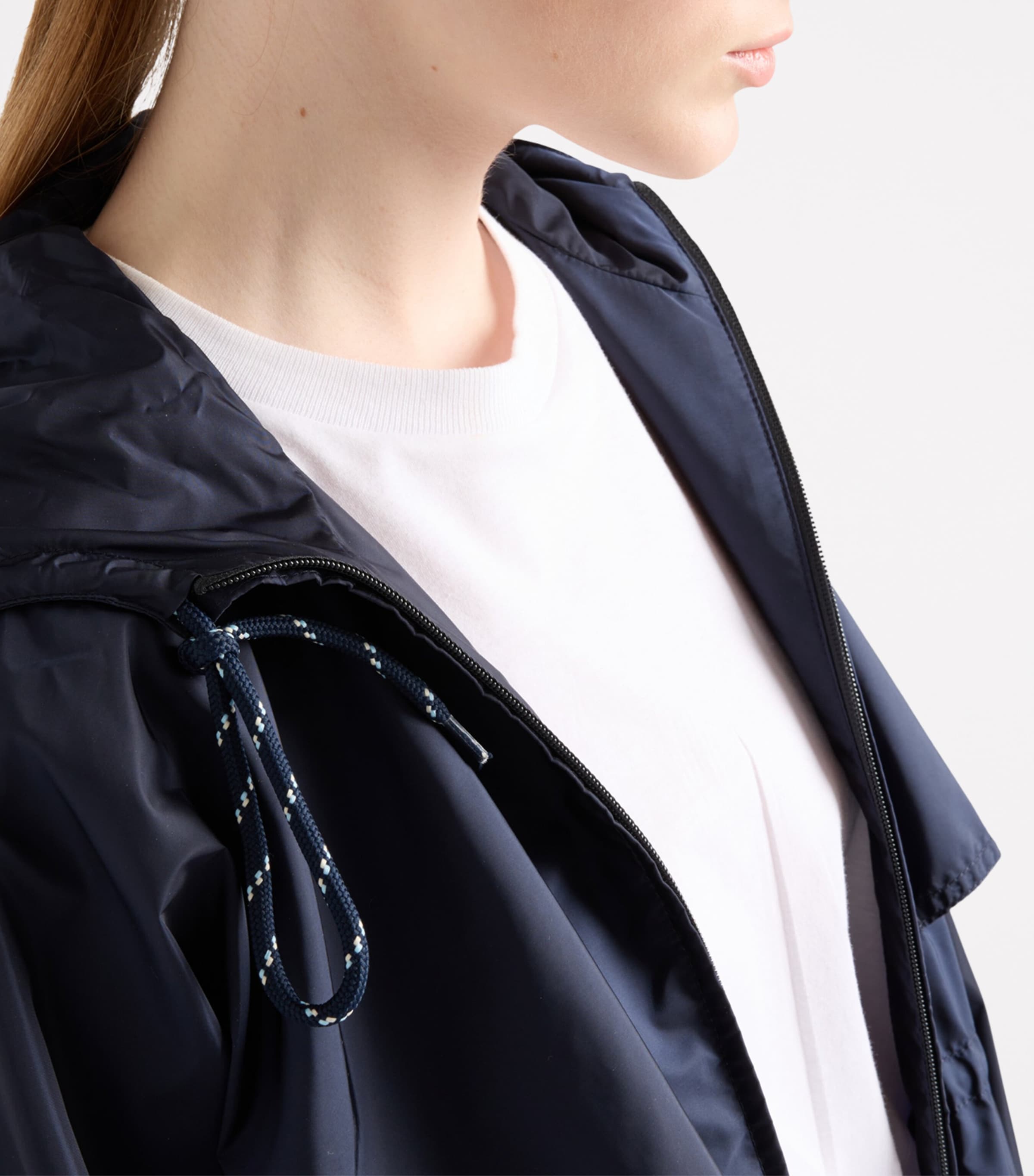 Prada Blue Re-Nylon Longline Rain Coat | Harrods UK