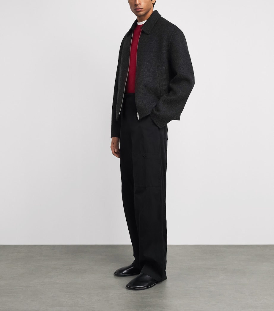 Virgin Wool Bomber Jacket 012 CHARCOAL Image 2