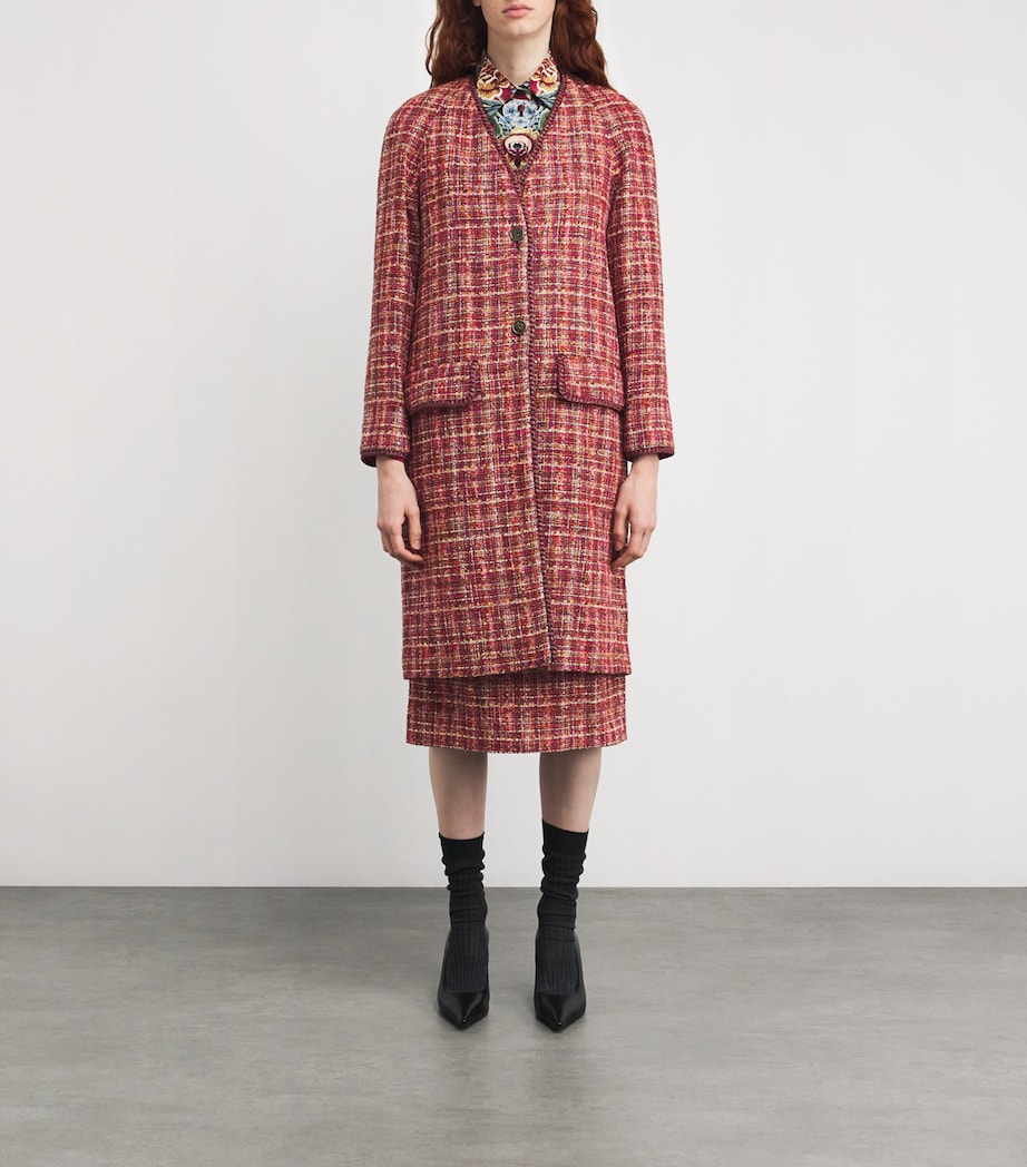 Tweed Long Coat S9865 Image 3