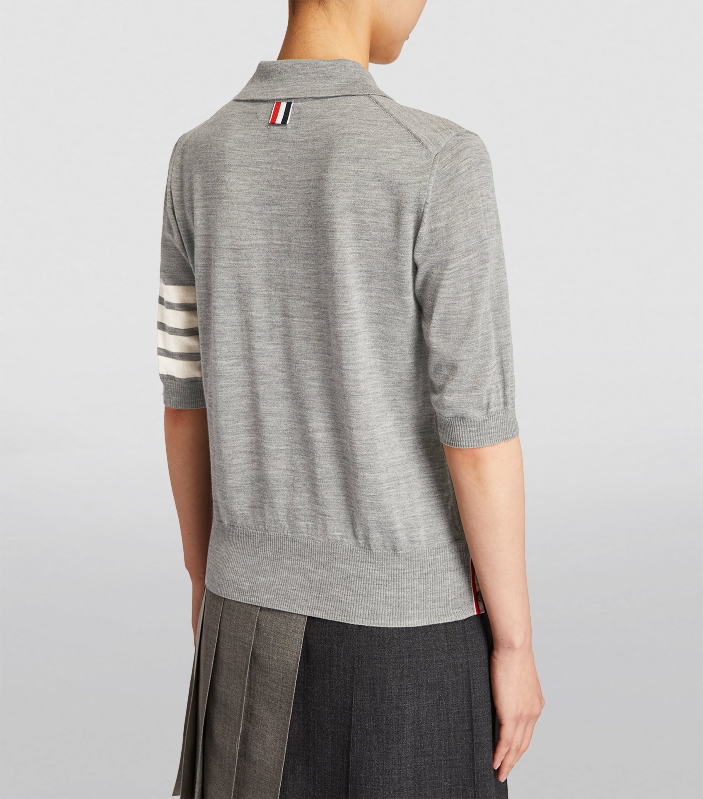 4-Bar Polo Shirt LT GREY Image 4
