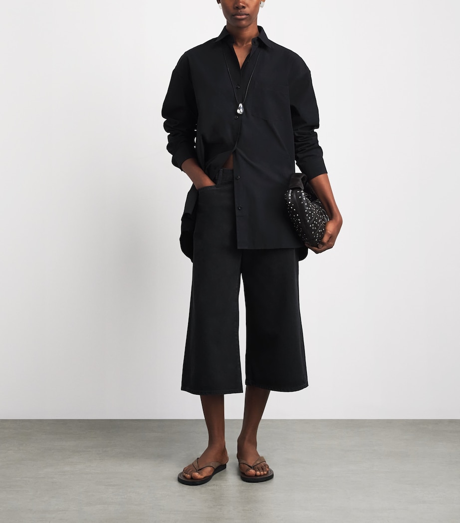 AGOLDE Womens x Maria McManus Organic Cotton Poplin Shirt Black Image 2