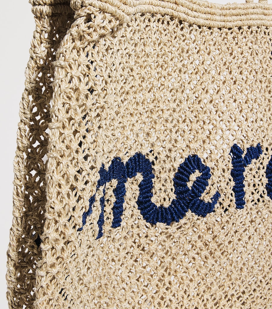 Large Jute Merci Tote Bag NATRUAL Image 6