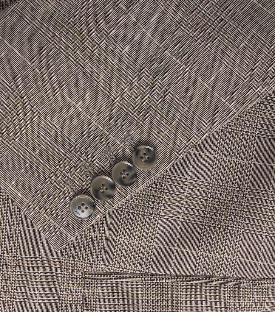 Wool-Blend Check Blazer GREY Image 5