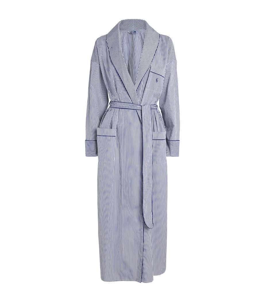 Cotton Stripe Robe WHITE CLOUD/BEA Image 1
