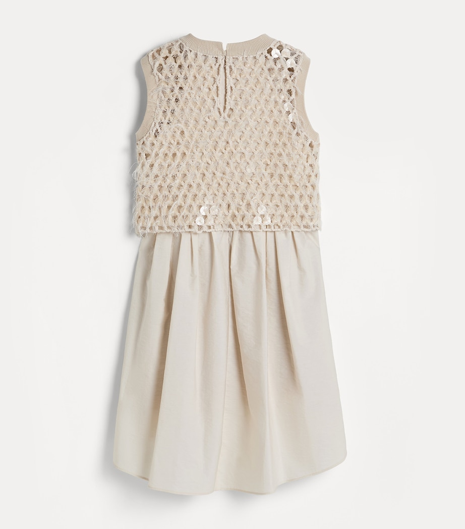Brunello Cucinelli Kids Crochet Asymmetric Dress (4-6 Years) Image 2