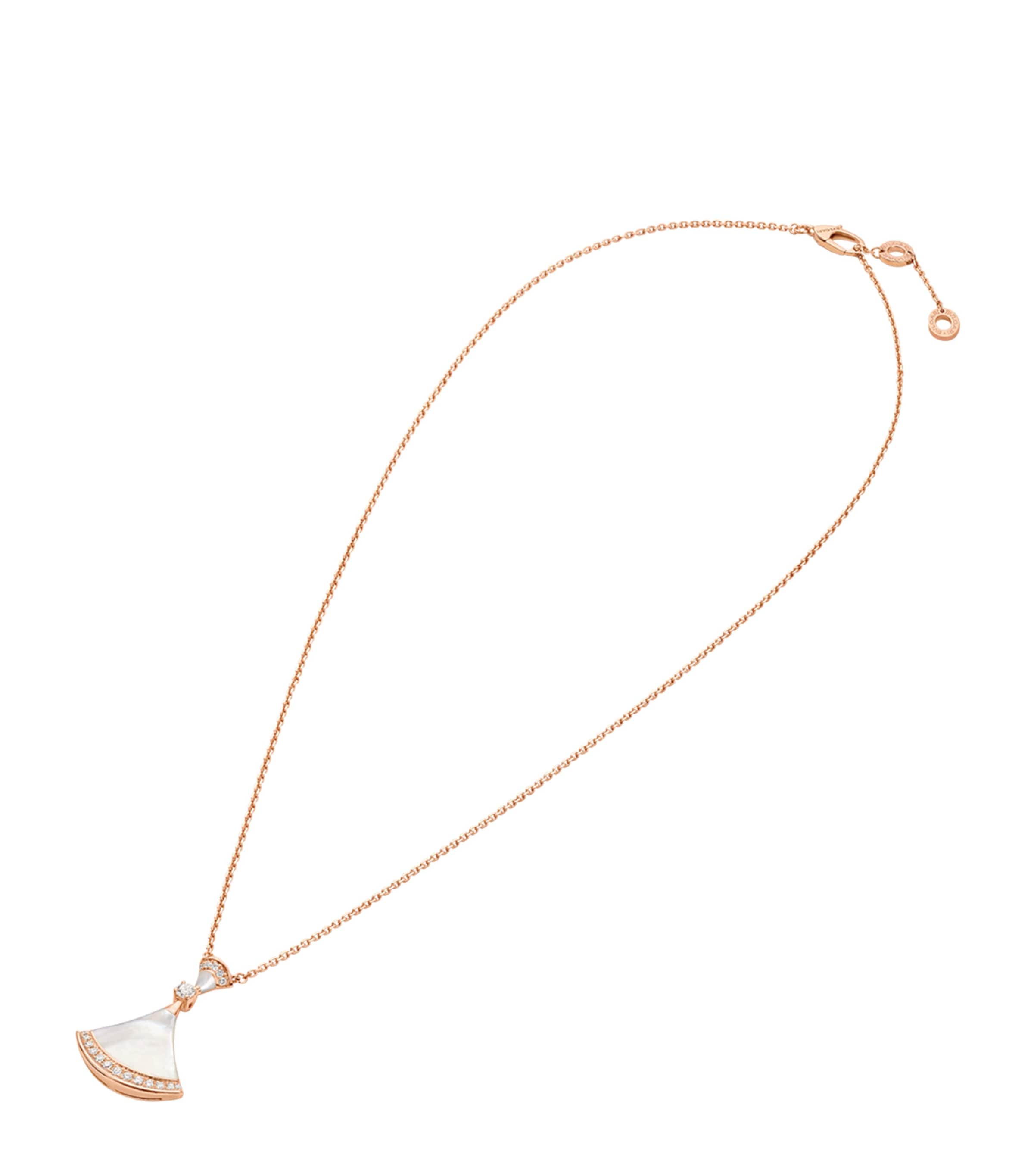 Rose Gold, Mother-of-Pearl and Diamond Divas' Dream Necklace PINK GOLD Image 1