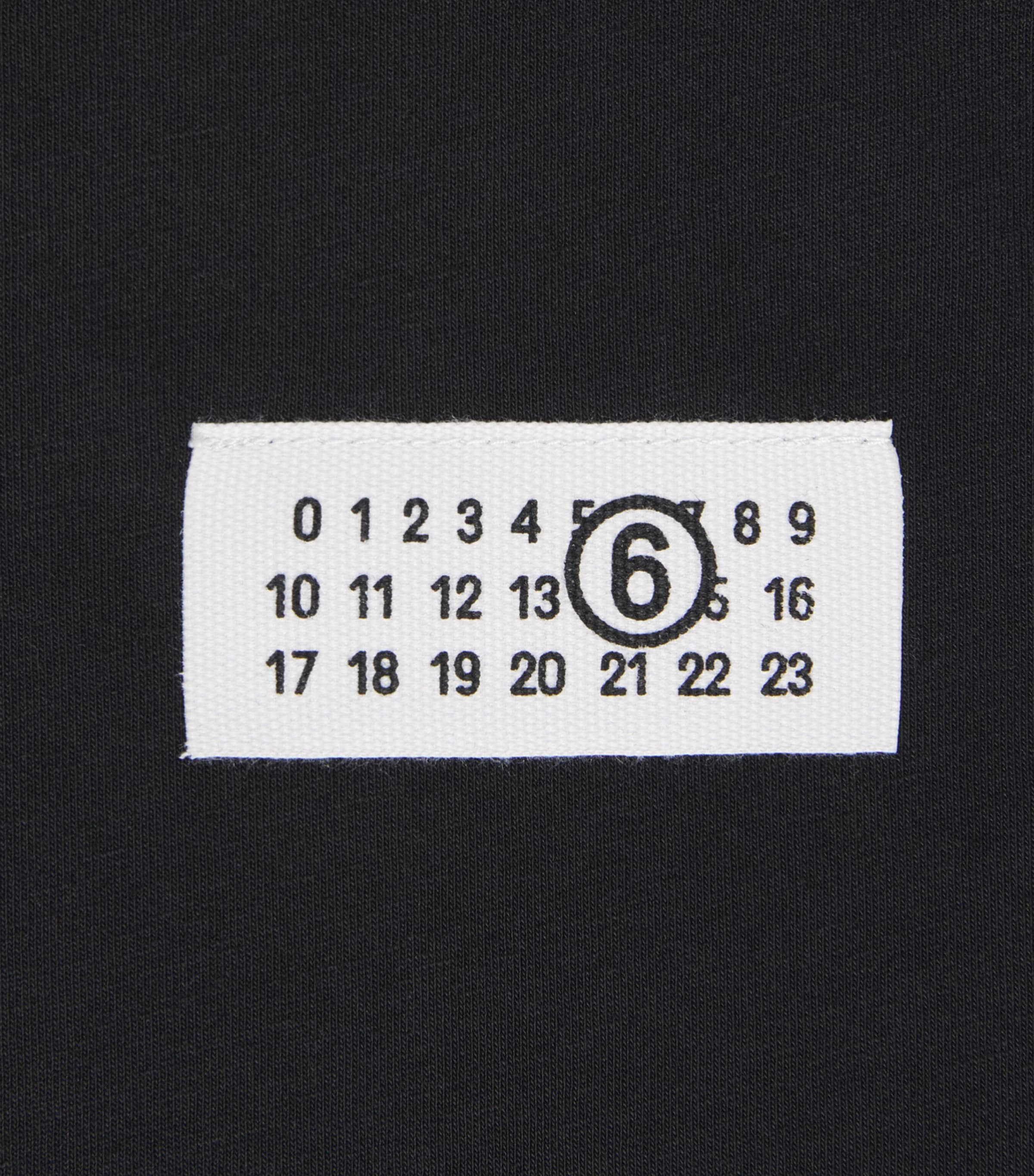 MM6 Maison Margiela Mens Cotton Numeric Tab T-Shirt Black Image 6