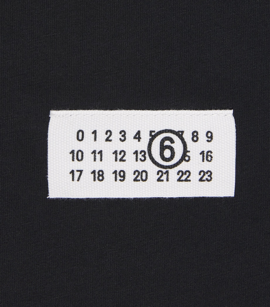 MM6 Maison Margiela Mens Cotton Numeric Tab T-Shirt Black Image 6