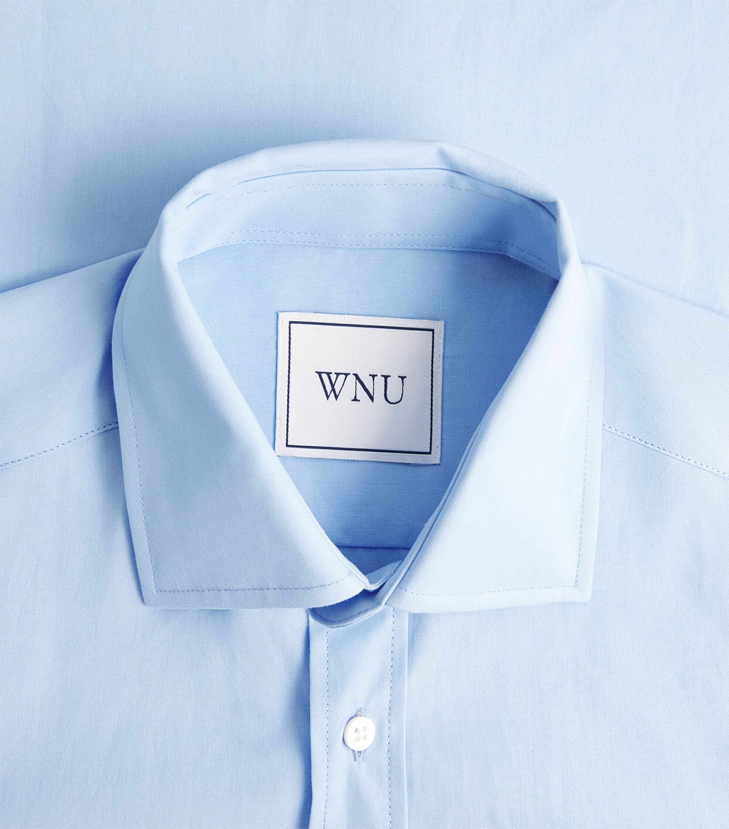 With Nothing Underneath Womens Exaggerated Cuff The Boyfriend Shirt Sky Blue Image 6