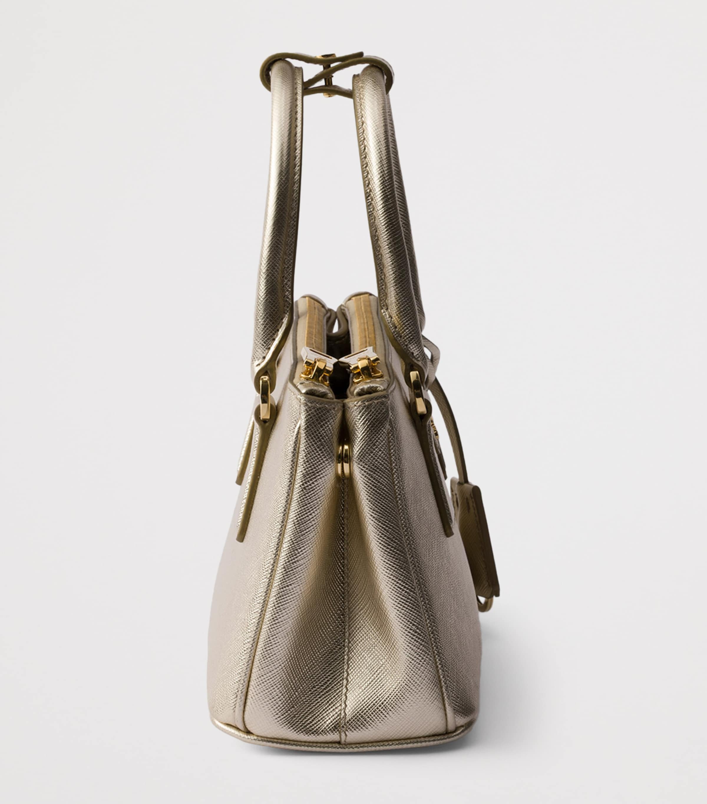 Mini Patent Saffiano Leather Galleria Top-Handle Bag F0846 Image 6