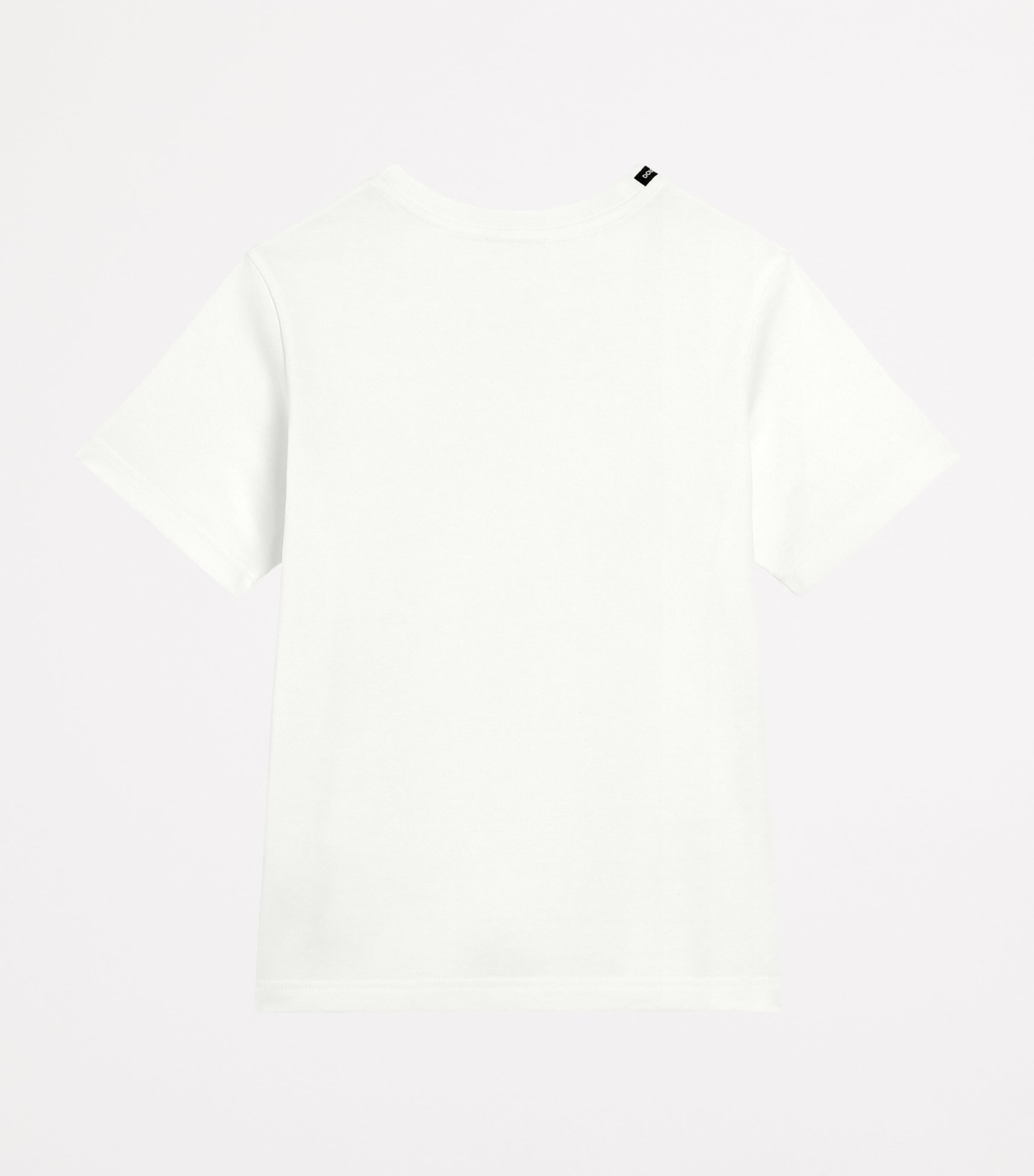Cotton Embroidered T-Shirt (8-12+ Years) W0111-WHITE Image 2