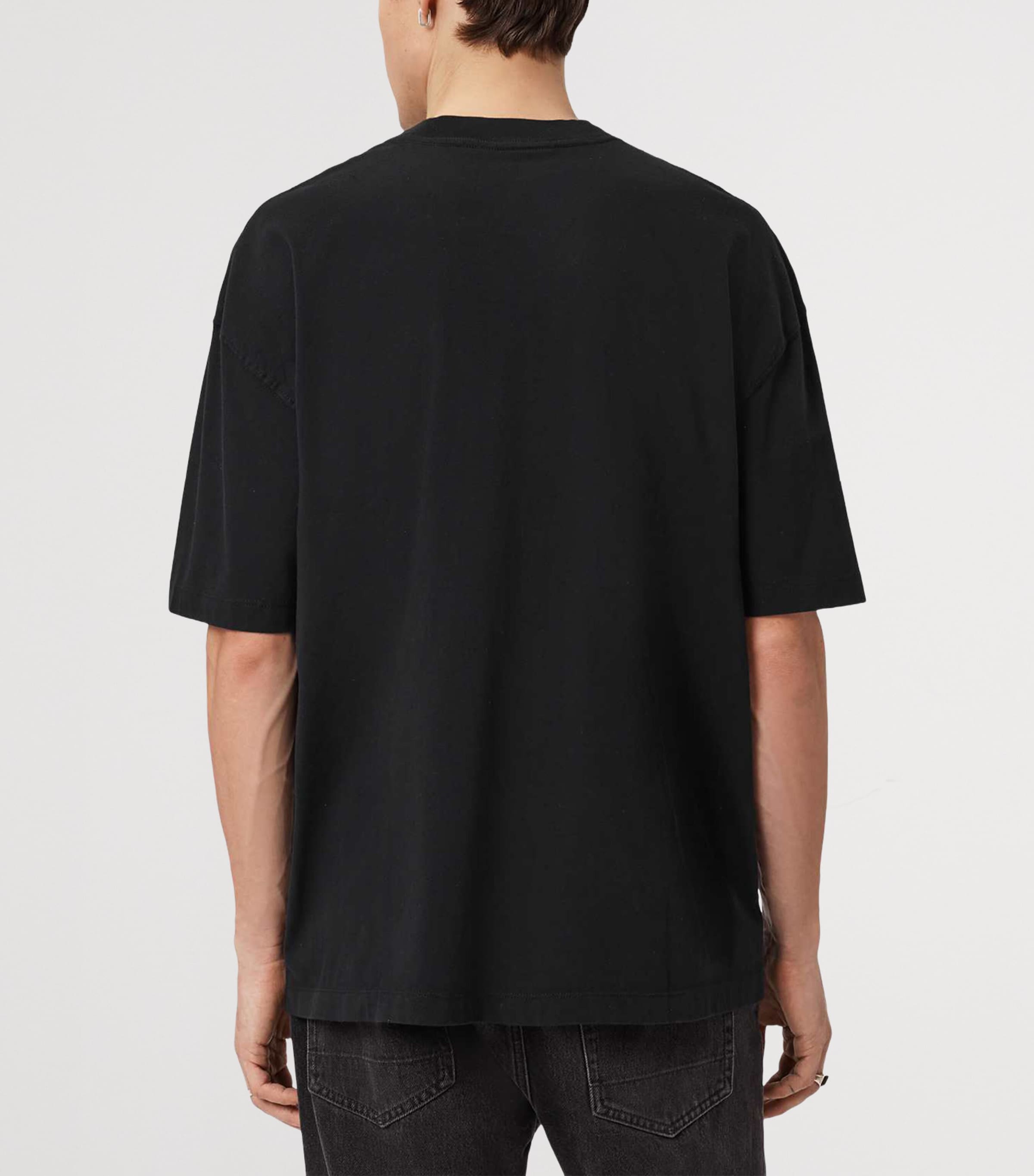 AllSaints Mens Organic Cotton Lover T-Shirt Washed Black Image 4