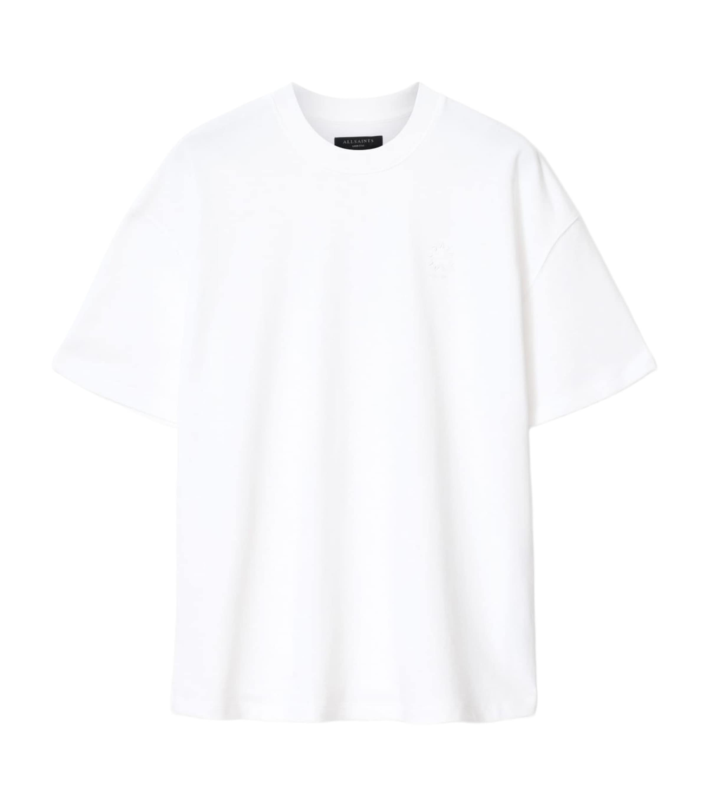 AllSaints Mens Organic Cotton Haven T-Shirt Ashen White Image 1