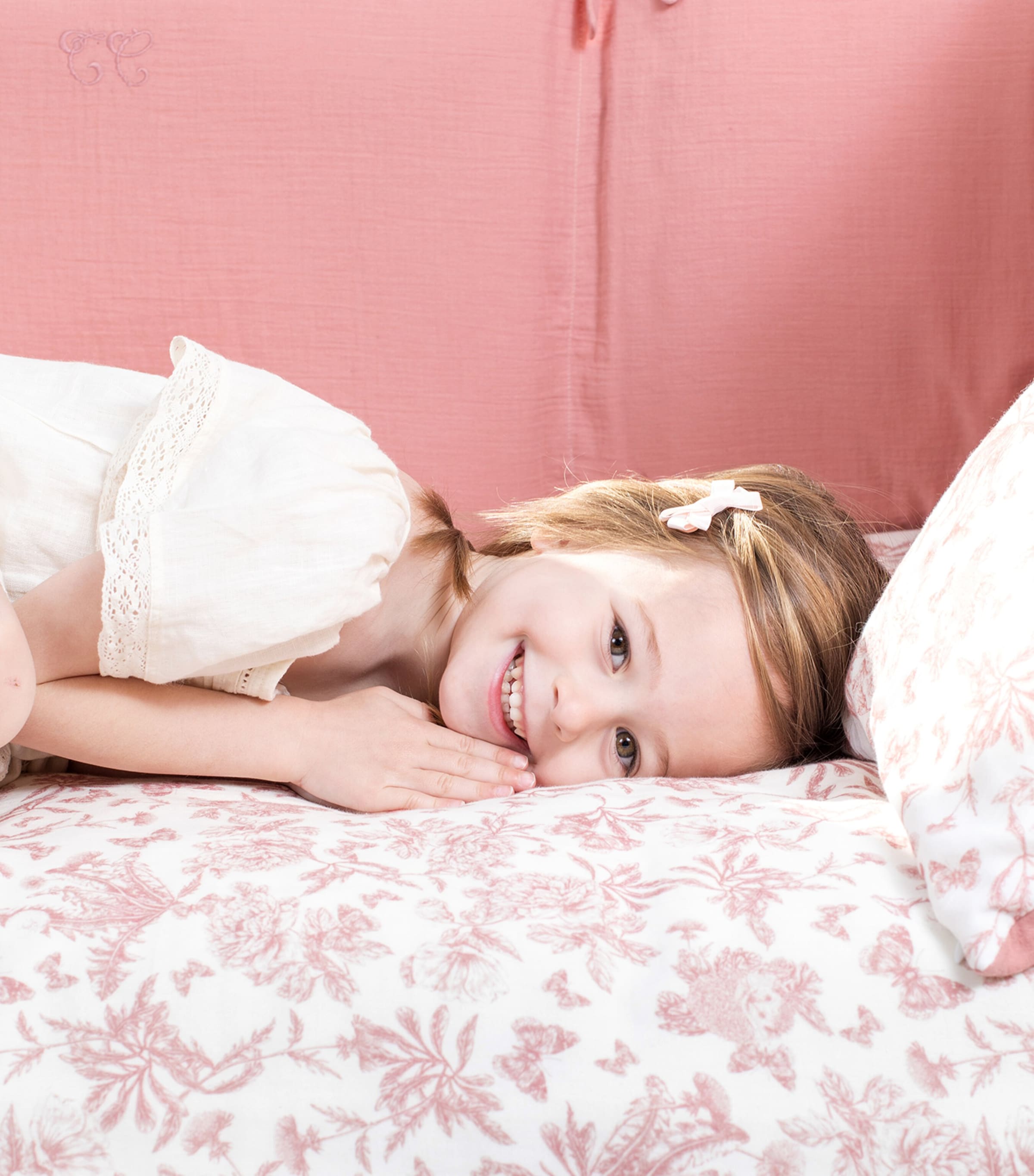 Floral Print Bed Bumper 34 ROSE Image 3