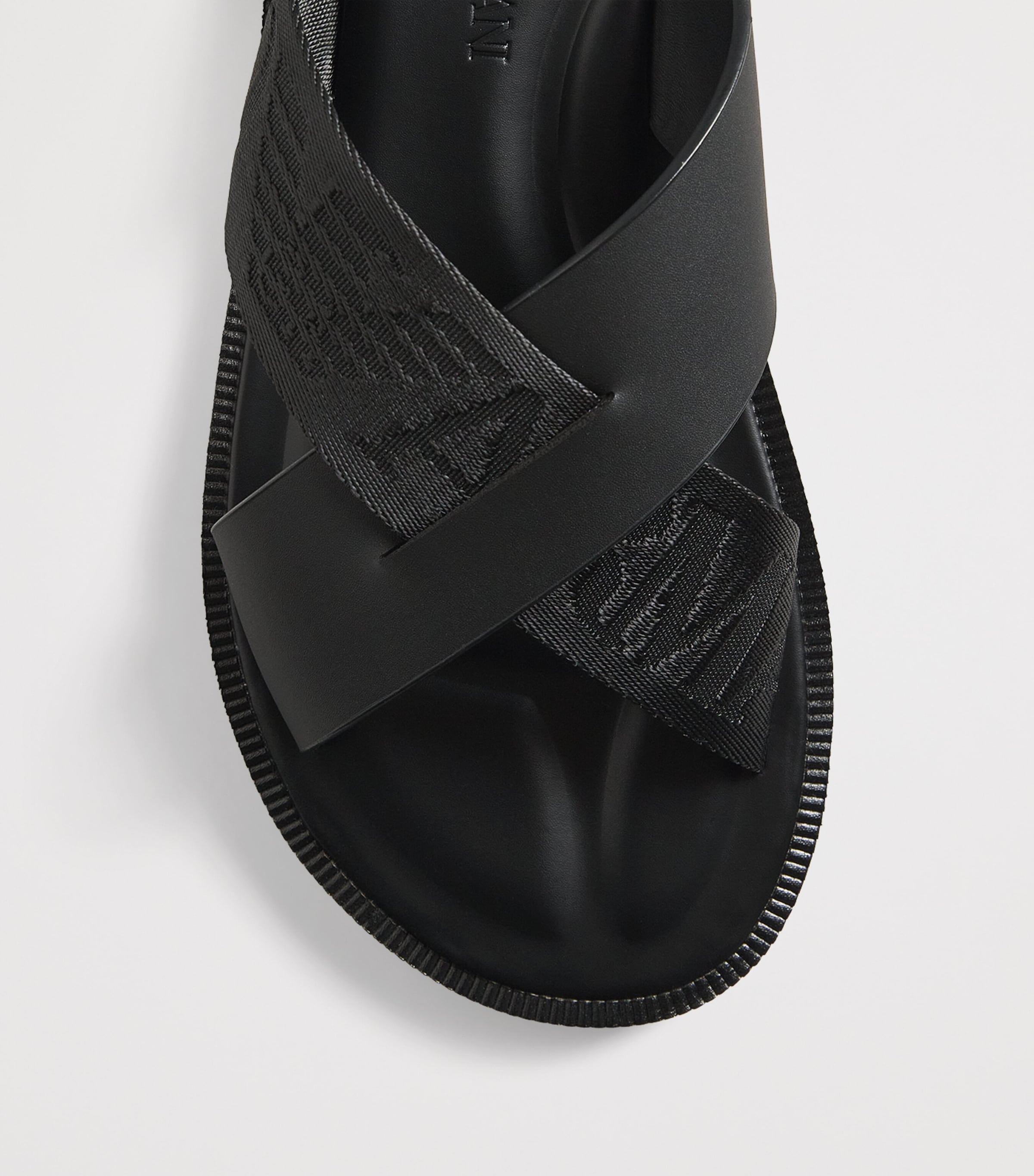 Emporio Armani Leather Crossover Sandals Image 6