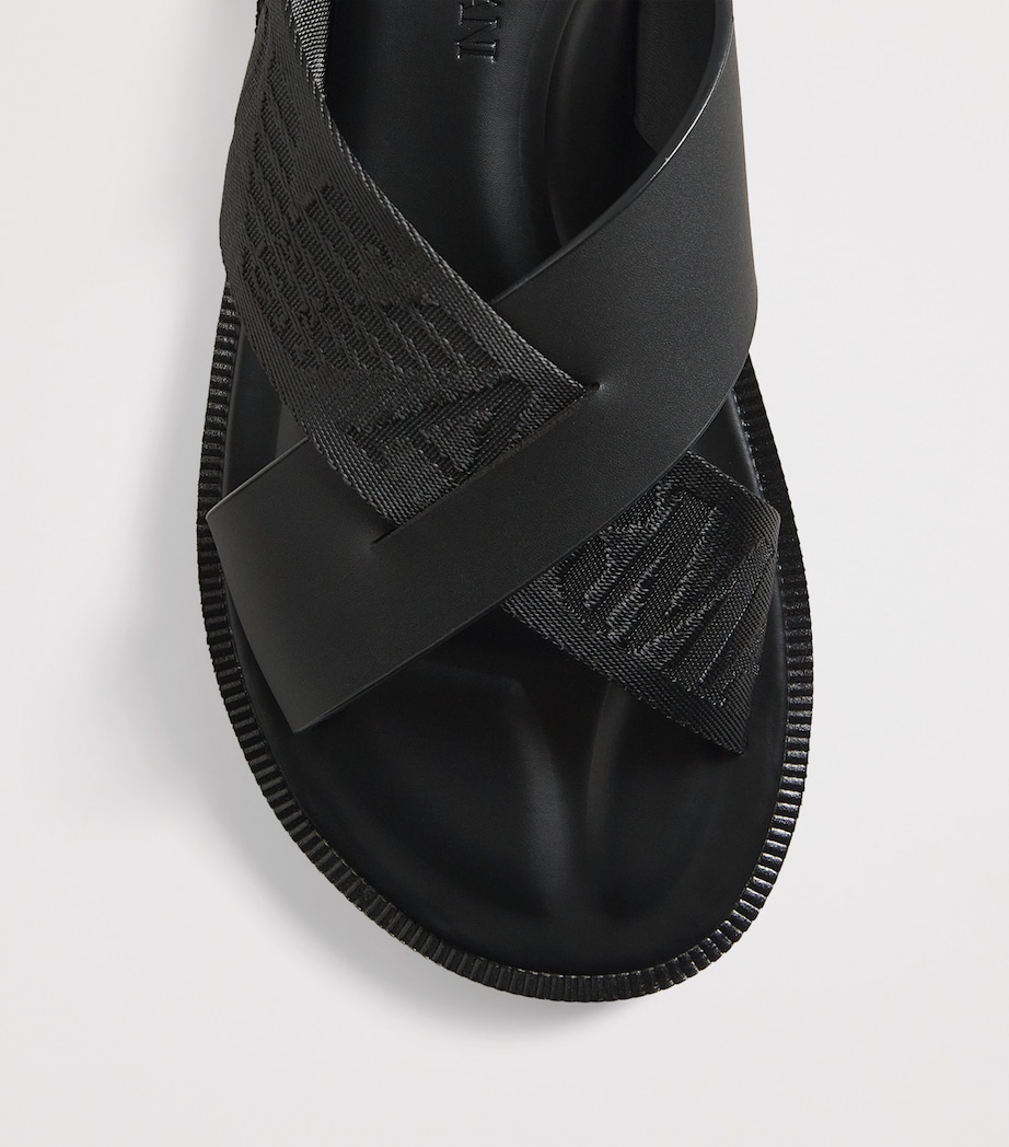 Emporio Armani Leather Crossover Sandals Image 6