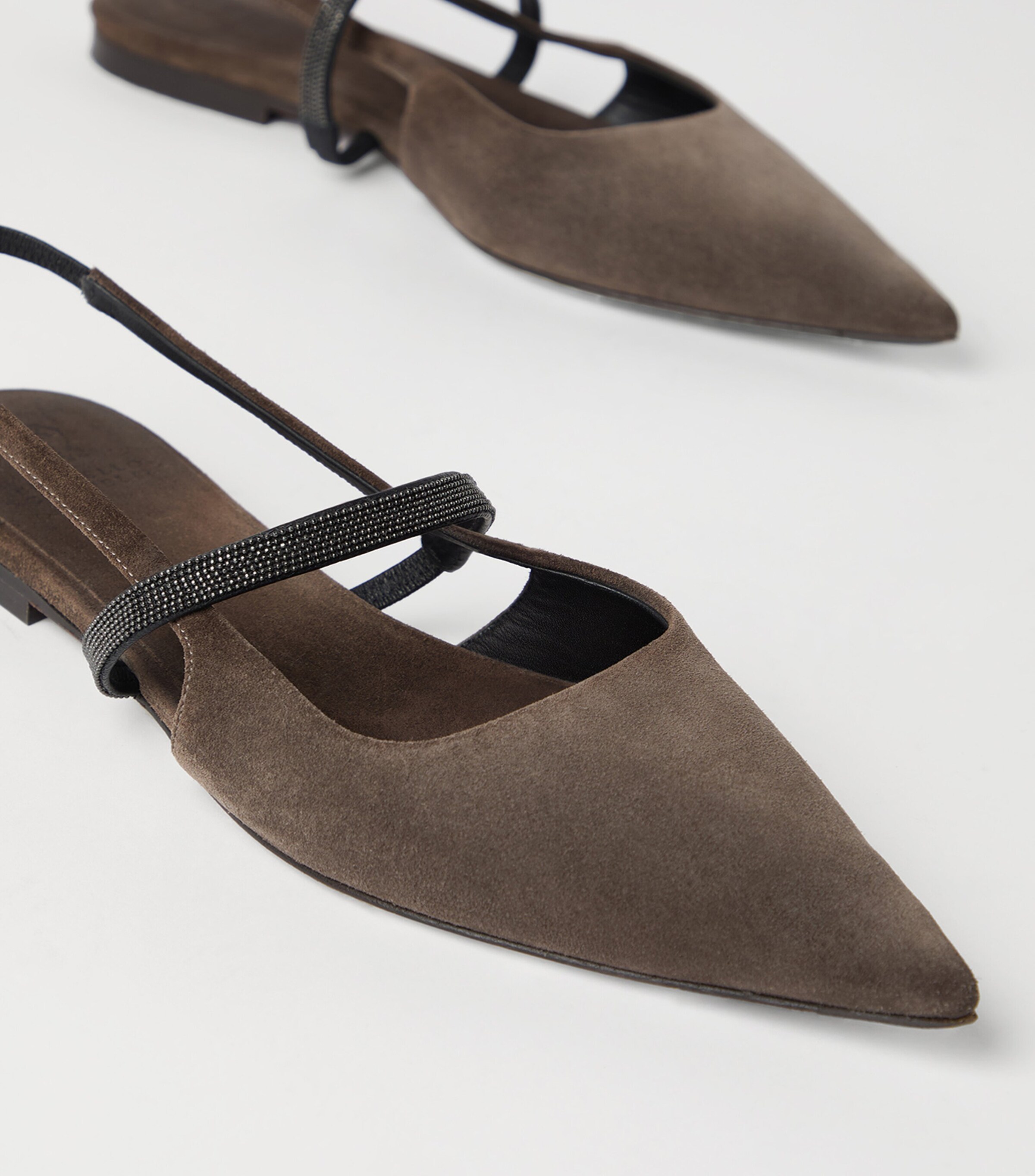 Suede Slingback Flats C8769 Image 6