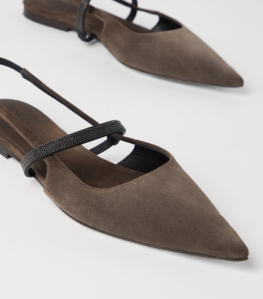 Suede Slingback Flats C8769 Image 6