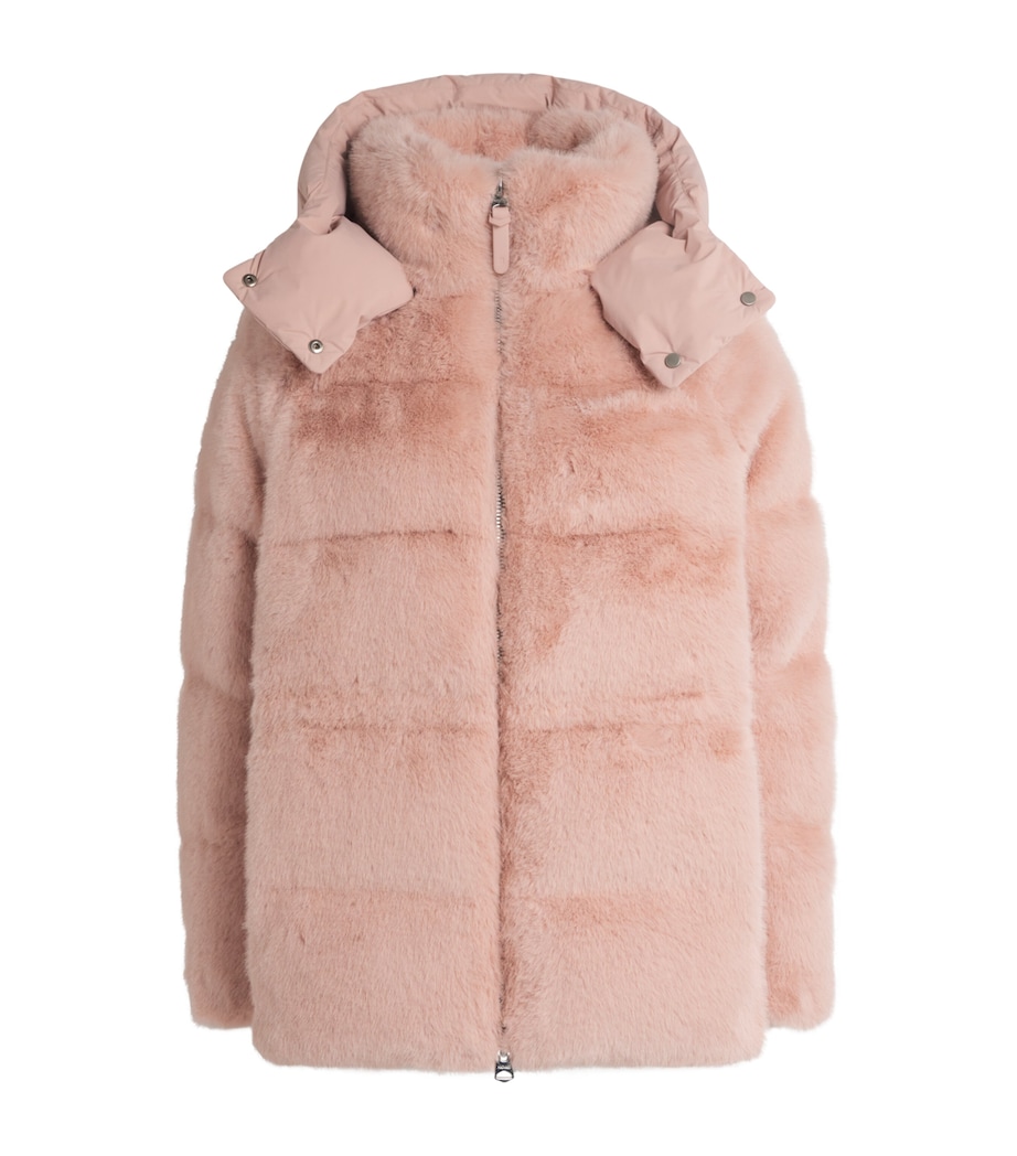 Faux Fur-Trim Cassidy Coat C0681 SEPIA ROSE Image 1