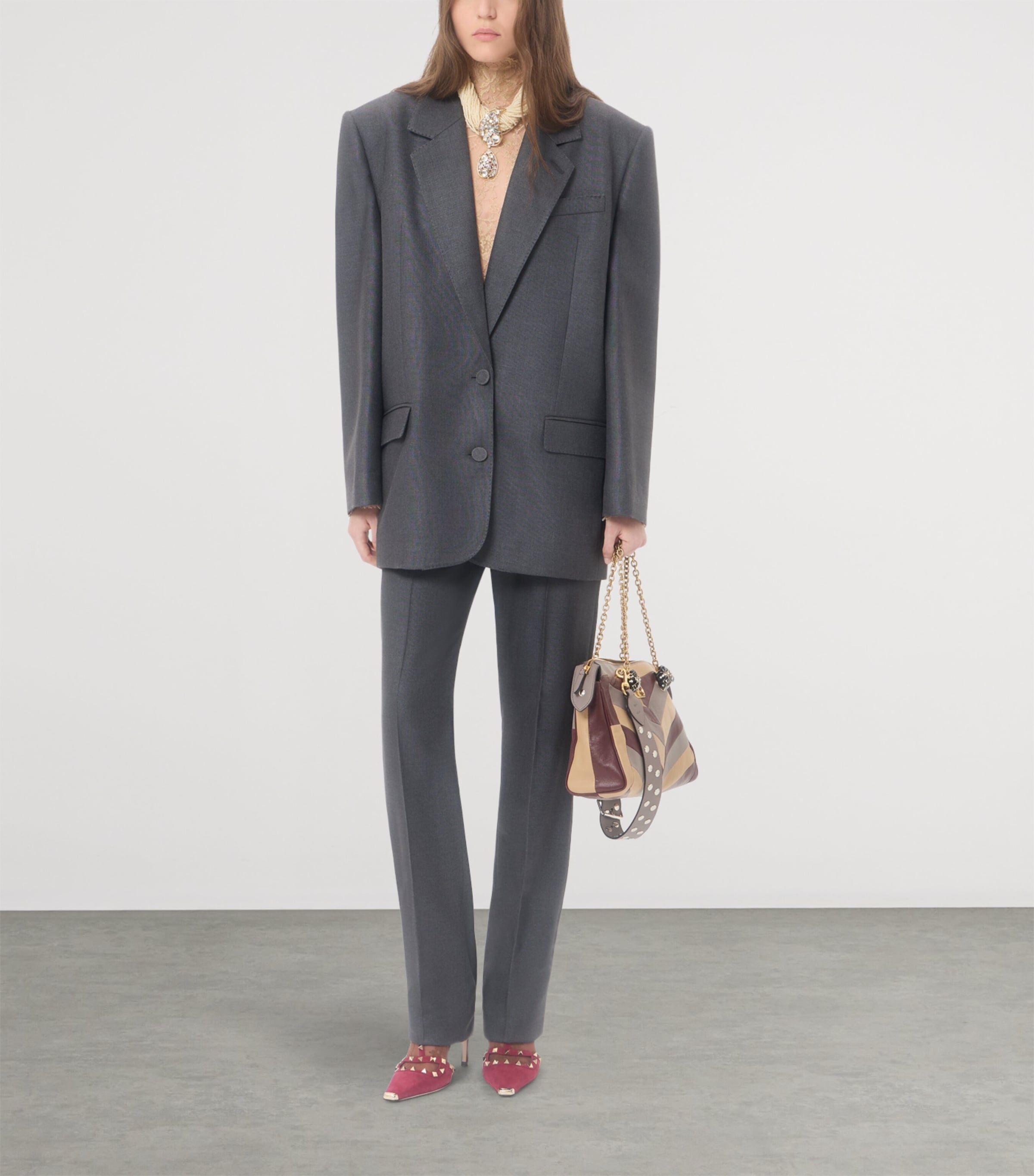 Valentino Womens Wool-Silk Blazer Image 2