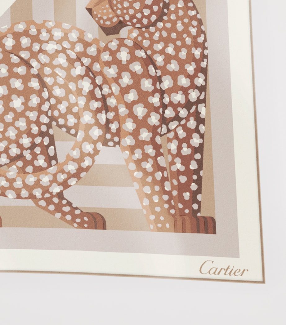 Silk Panthère Illusion Scarf BEIGE Image 2