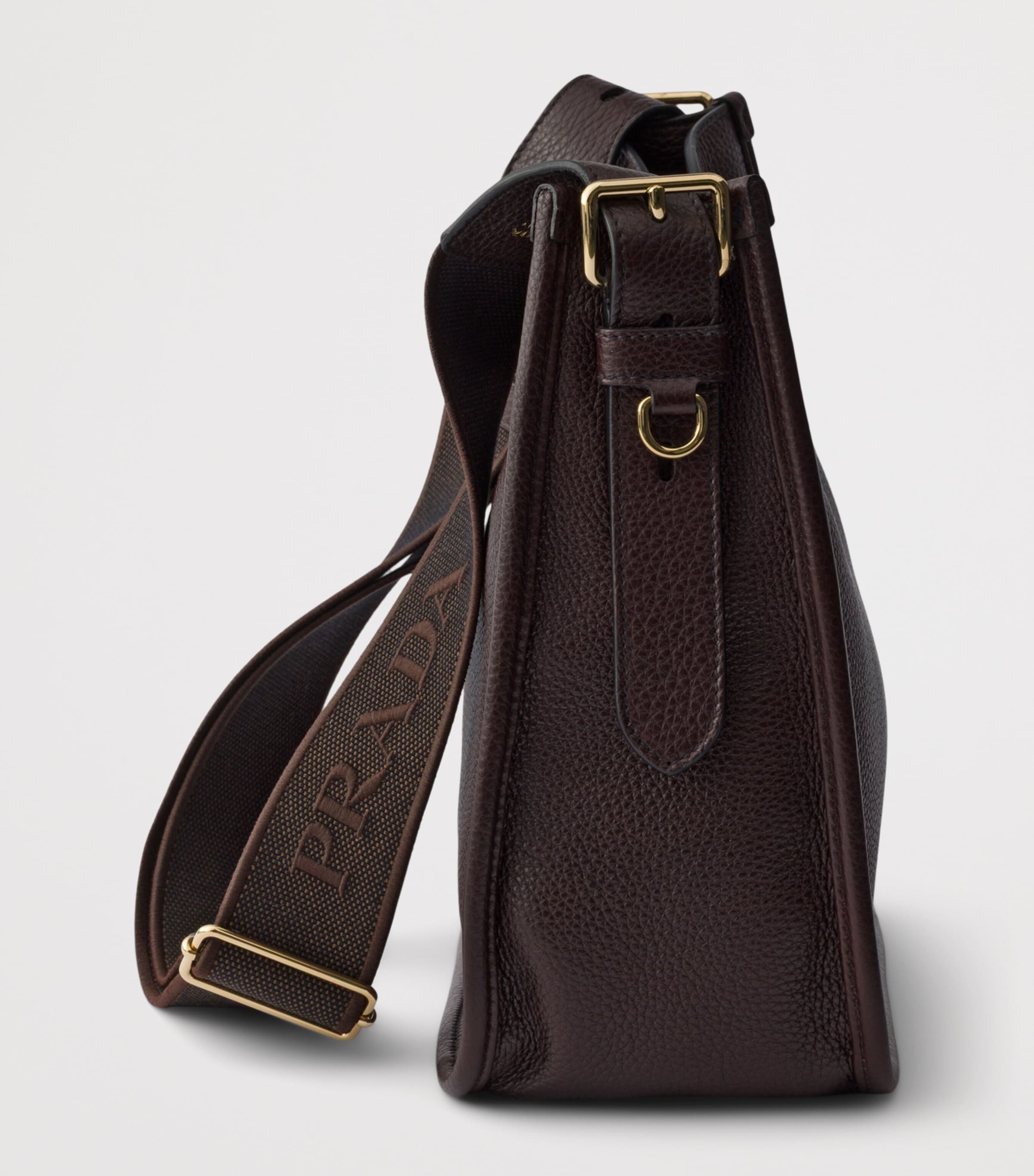 Prada Medium Leather Shoulder Bag Brown Image 5