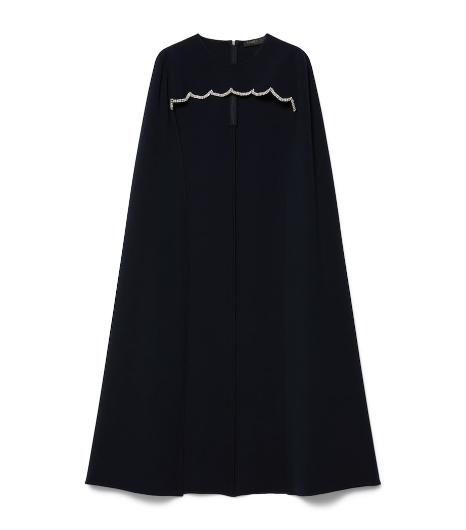 Marina Rinaldi Womens Cape-Detail Midi Dress Midnightblue Image 1