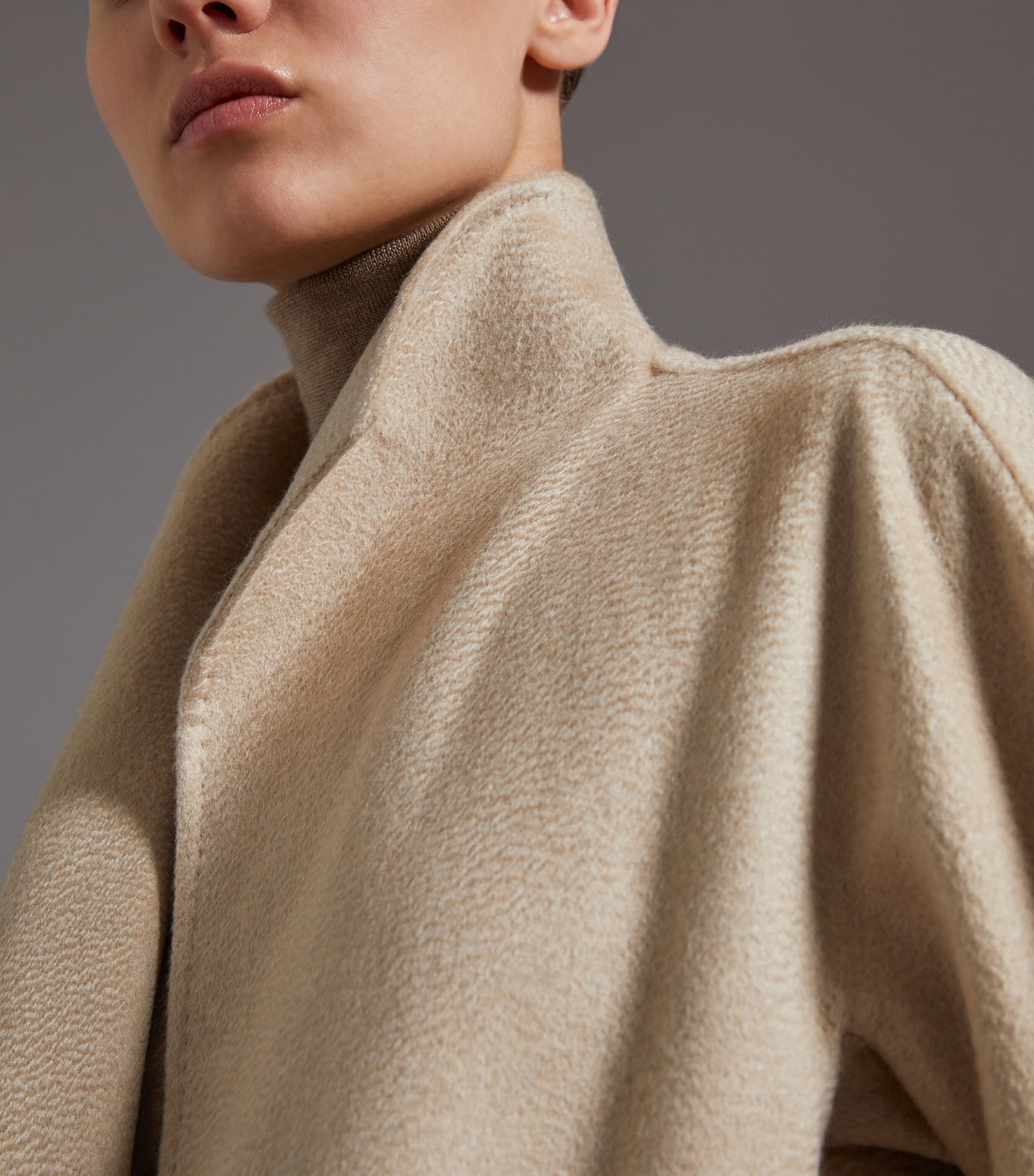 Max Mara Womens Cashmere Lilia Coat Sand Image 4