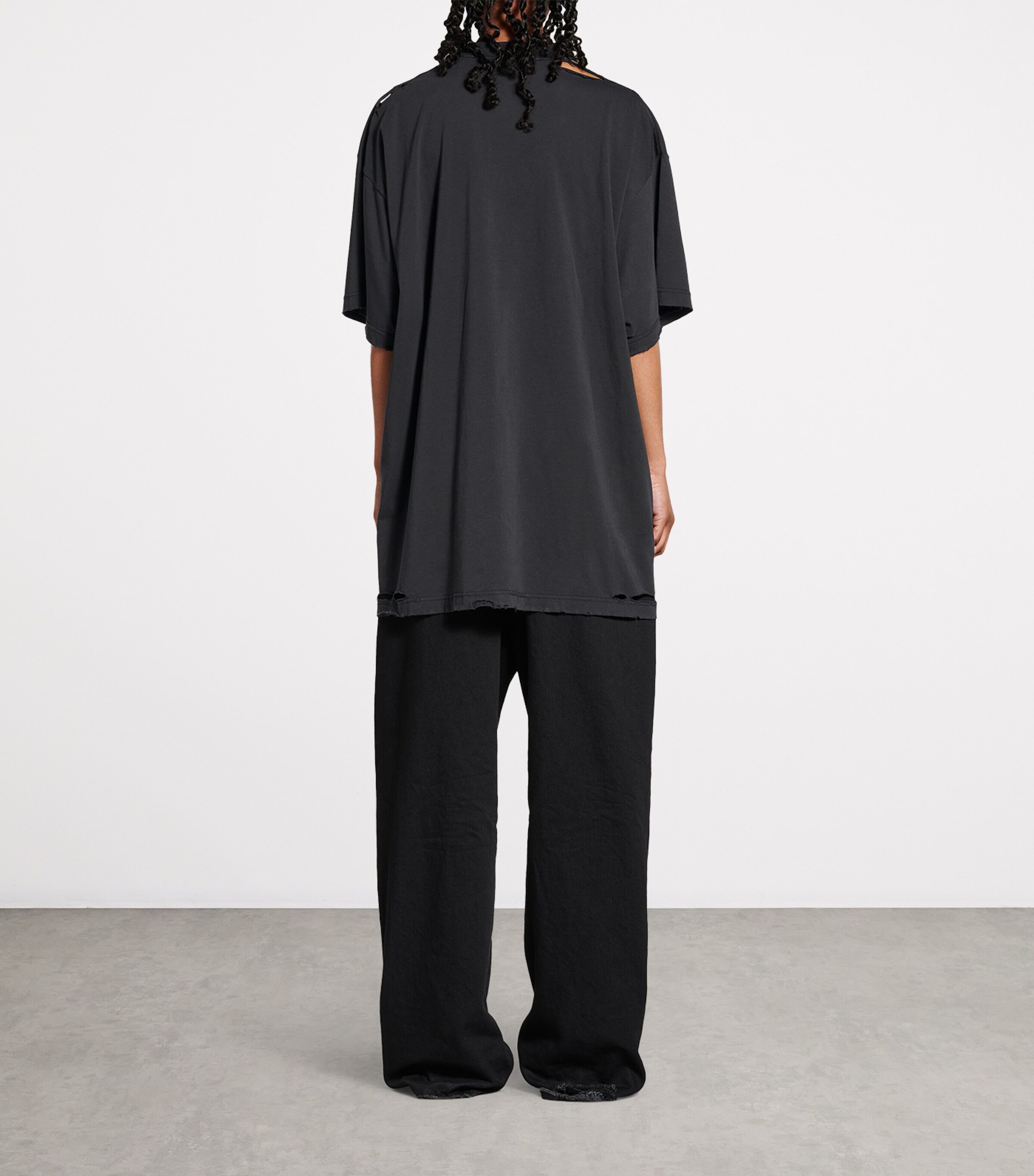 Balenciaga Mens Cotton Oversized Logo T-Shirt Image 4