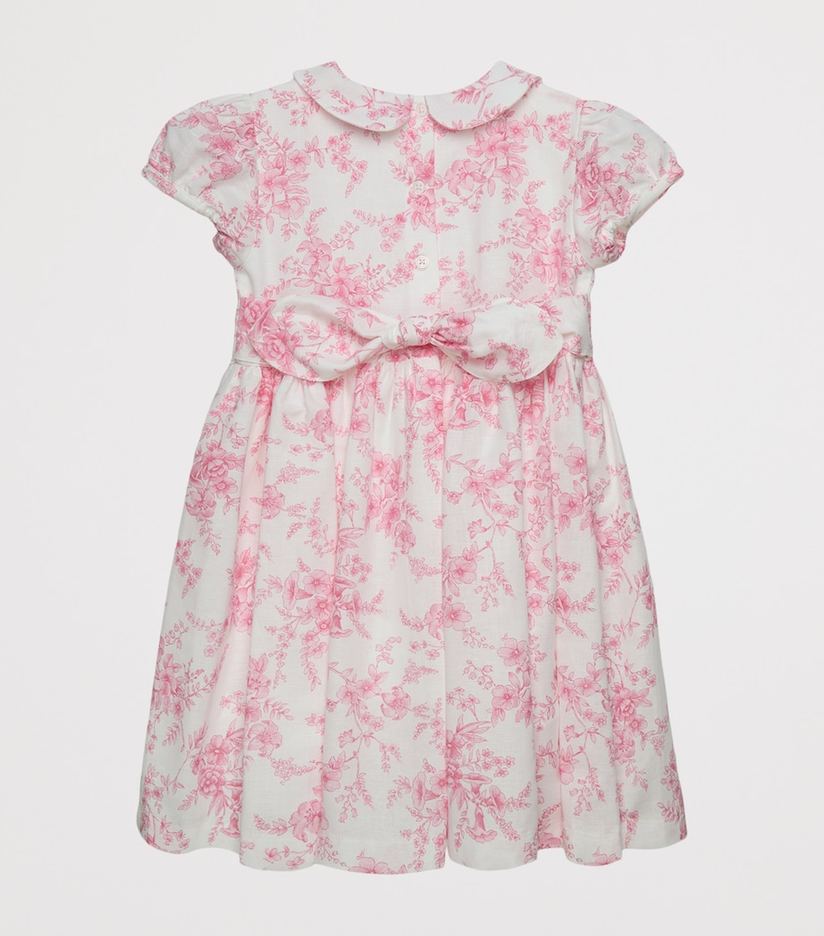 Trotters Linen-Blend Floral Kate Dress (6-11 Years) Pink Floral Image 2
