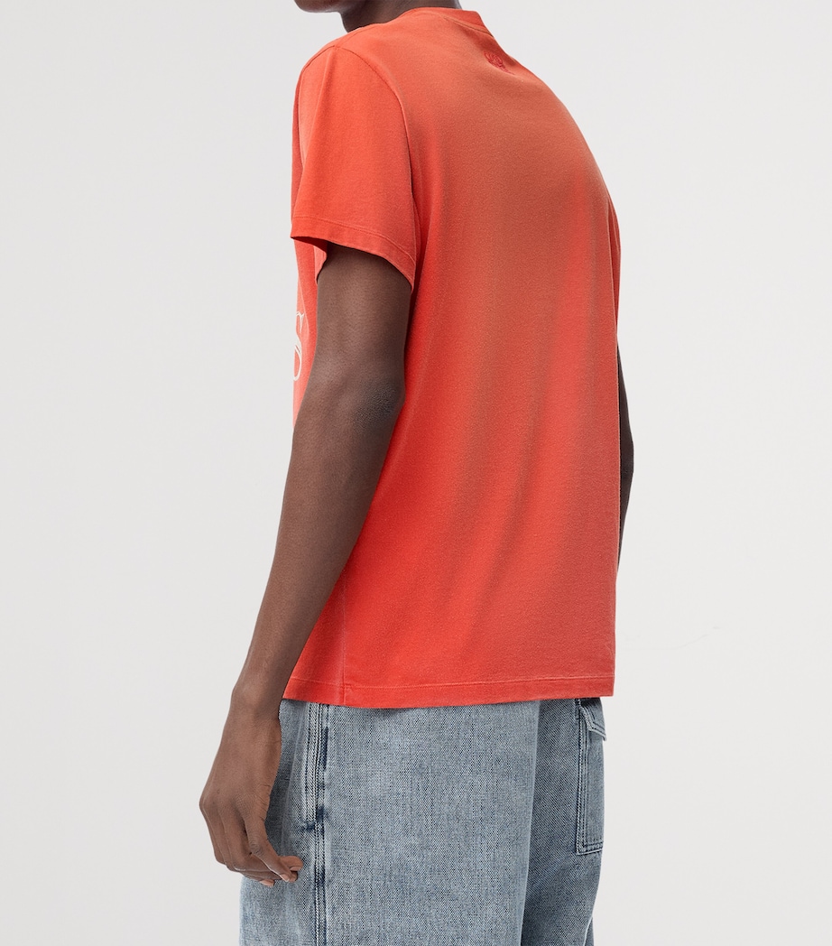 Cotton Tomato Print T-Shirt ORANGE Image 3