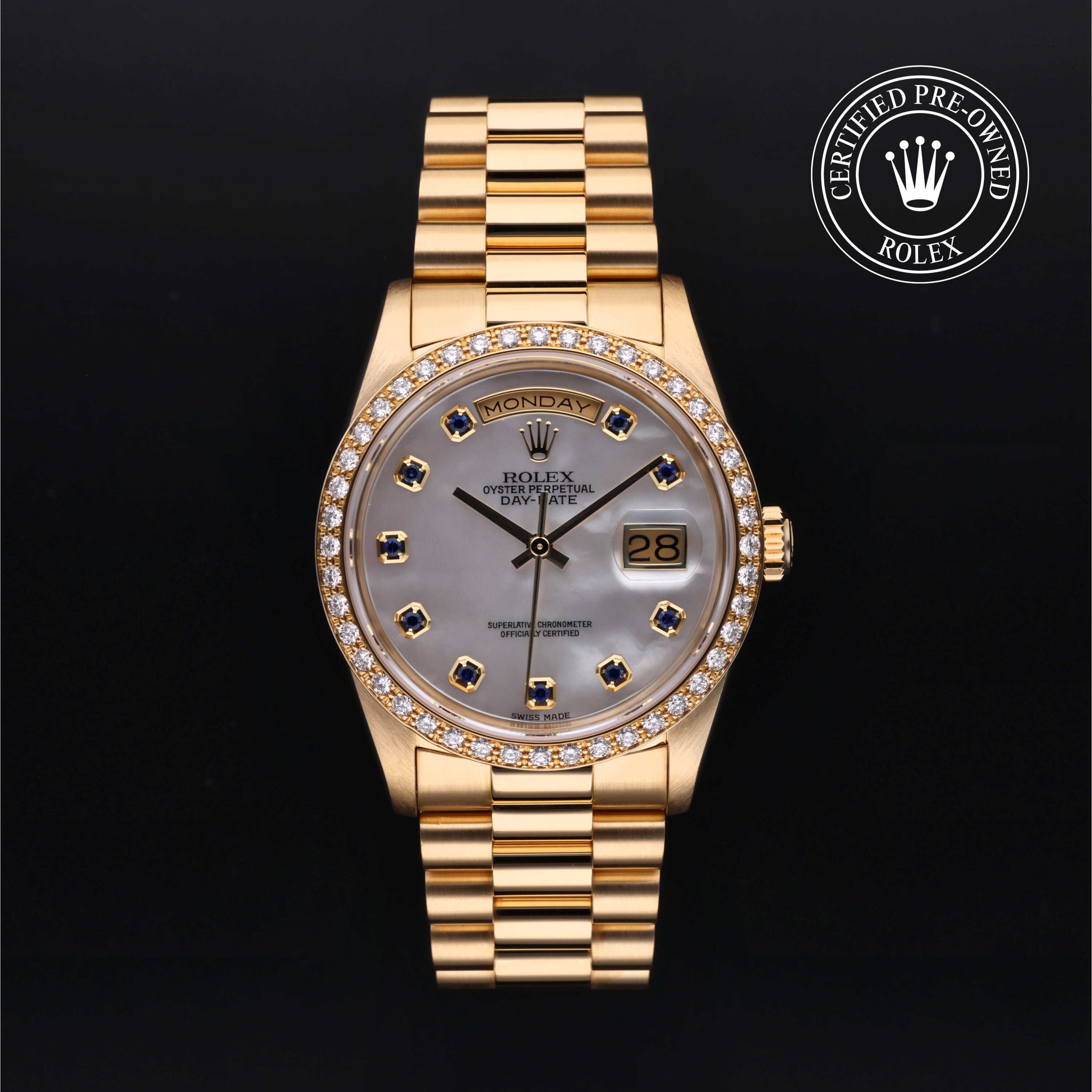 Model image: rolex-certified-pre-owned-Oyster Perpetual Day-Date-36mm-18ct Yellow Gold-1980s-18348