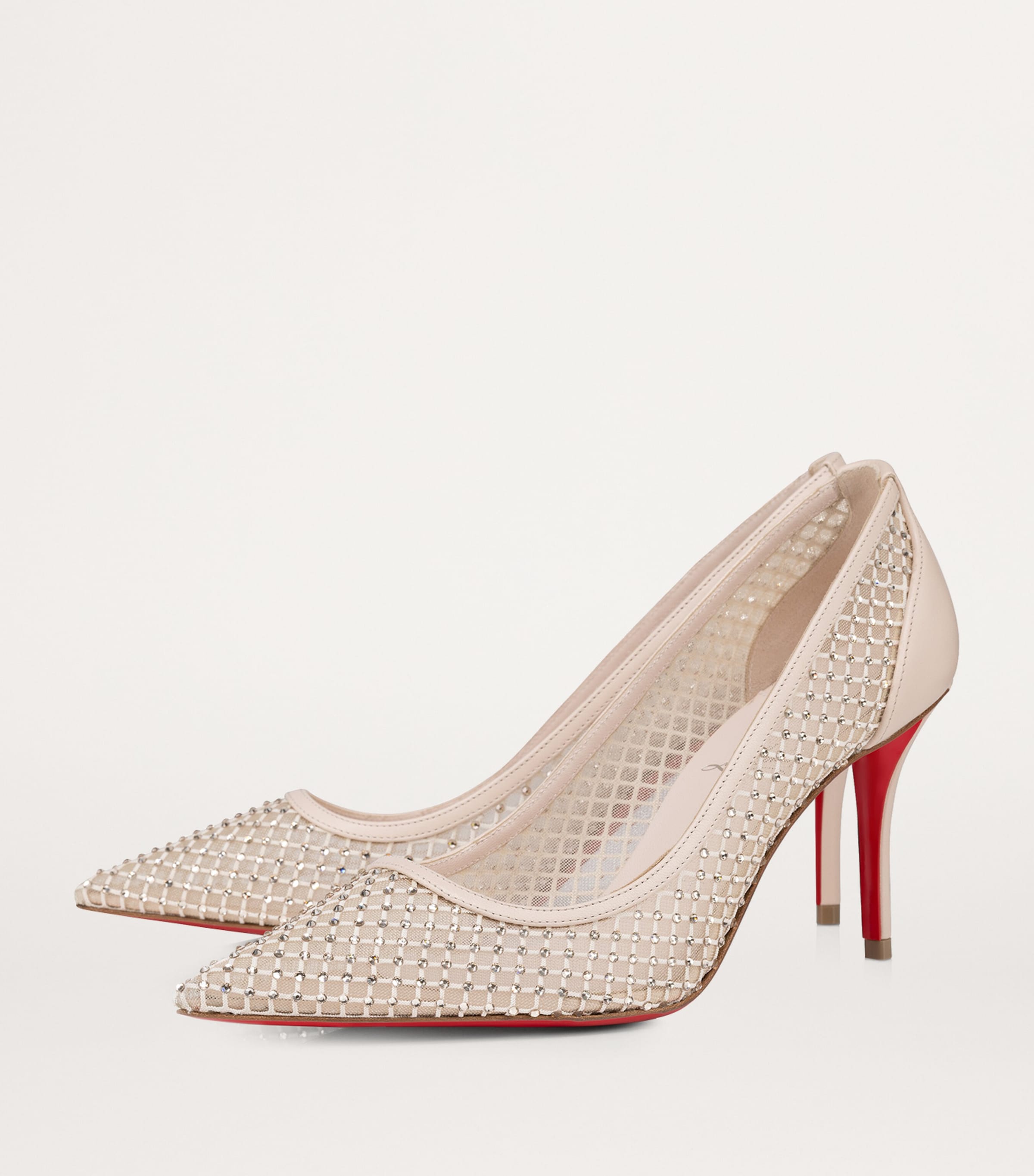 Christian Louboutin Apostropha Mesh Strass Pumps 80 Harrods HK