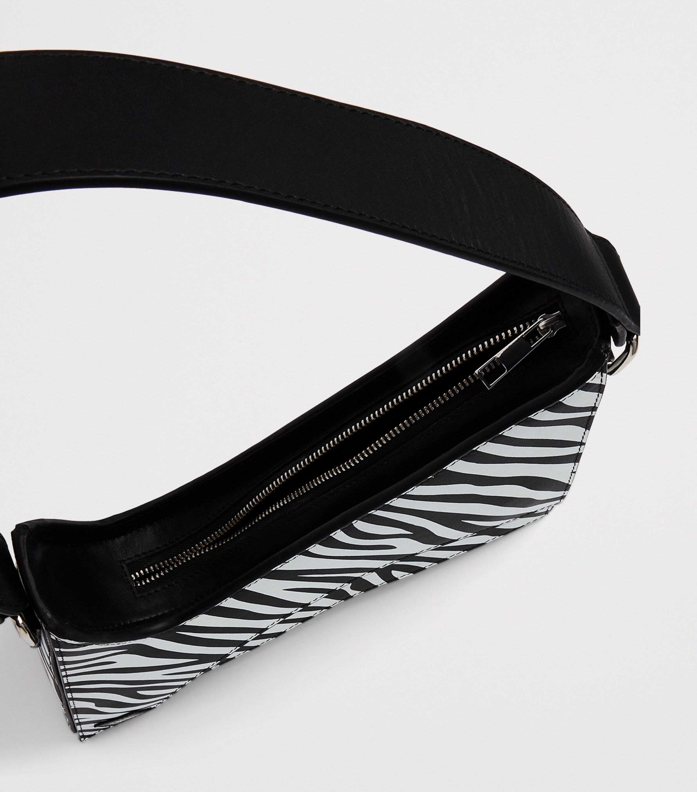 Talel Paris Leather Zebra Wave Shoulder Bag Zebra Image 5