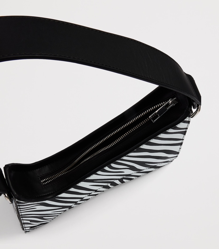 Talel Paris Leather Zebra Wave Shoulder Bag Zebra Image 5