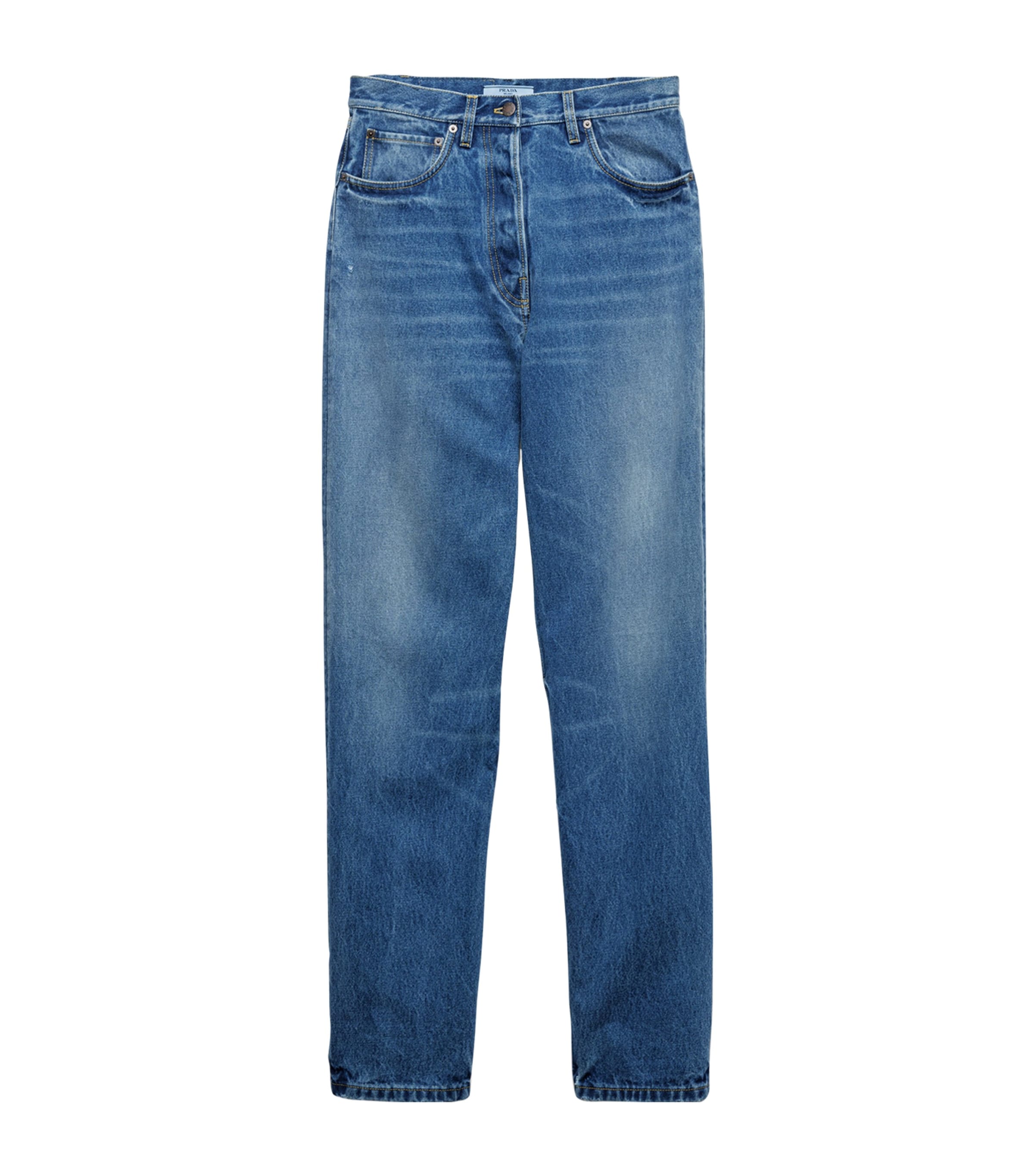 Prada Womens Wide-Leg Jeans Image 1